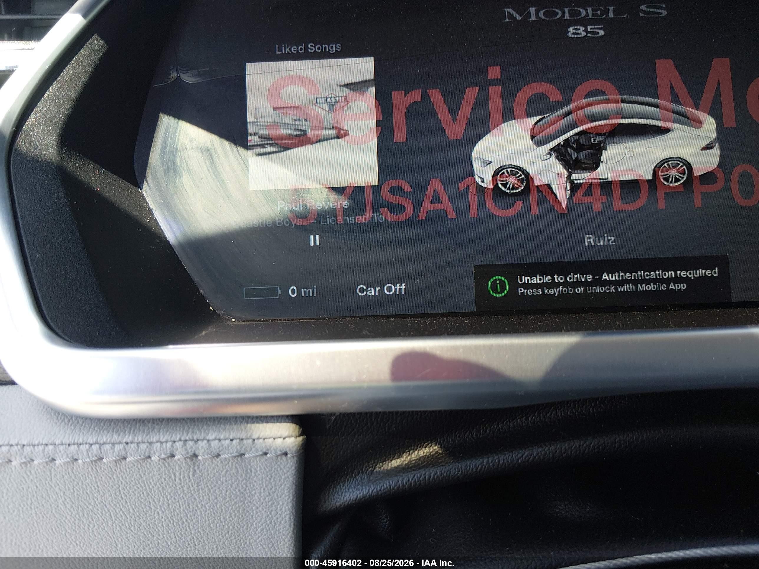 2013 Tesla Model S   White vin: 5YJSA1CN4DFP09864