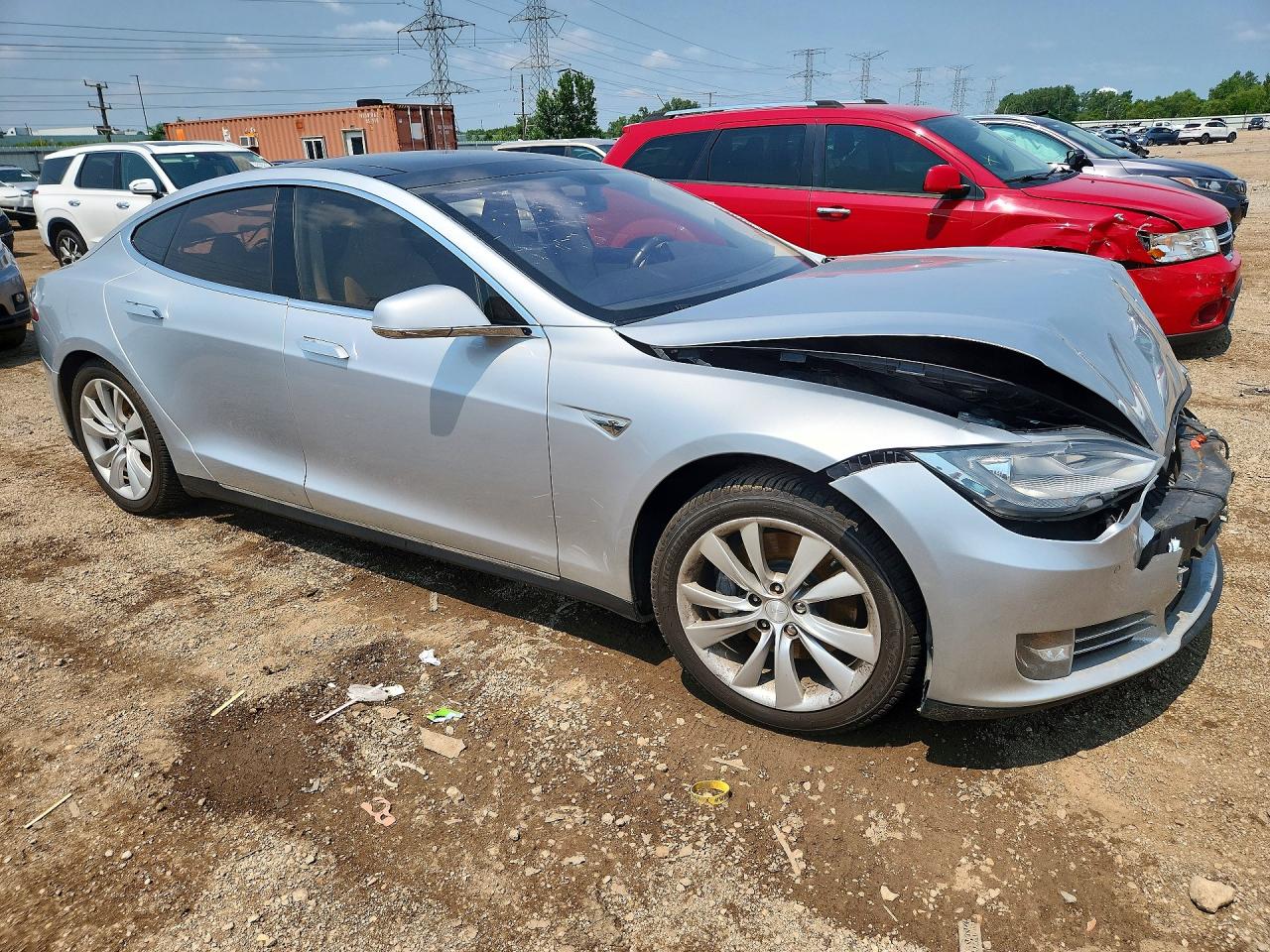 2013 Tesla Model S Silver vin: 5YJSA1CN6DFP22471