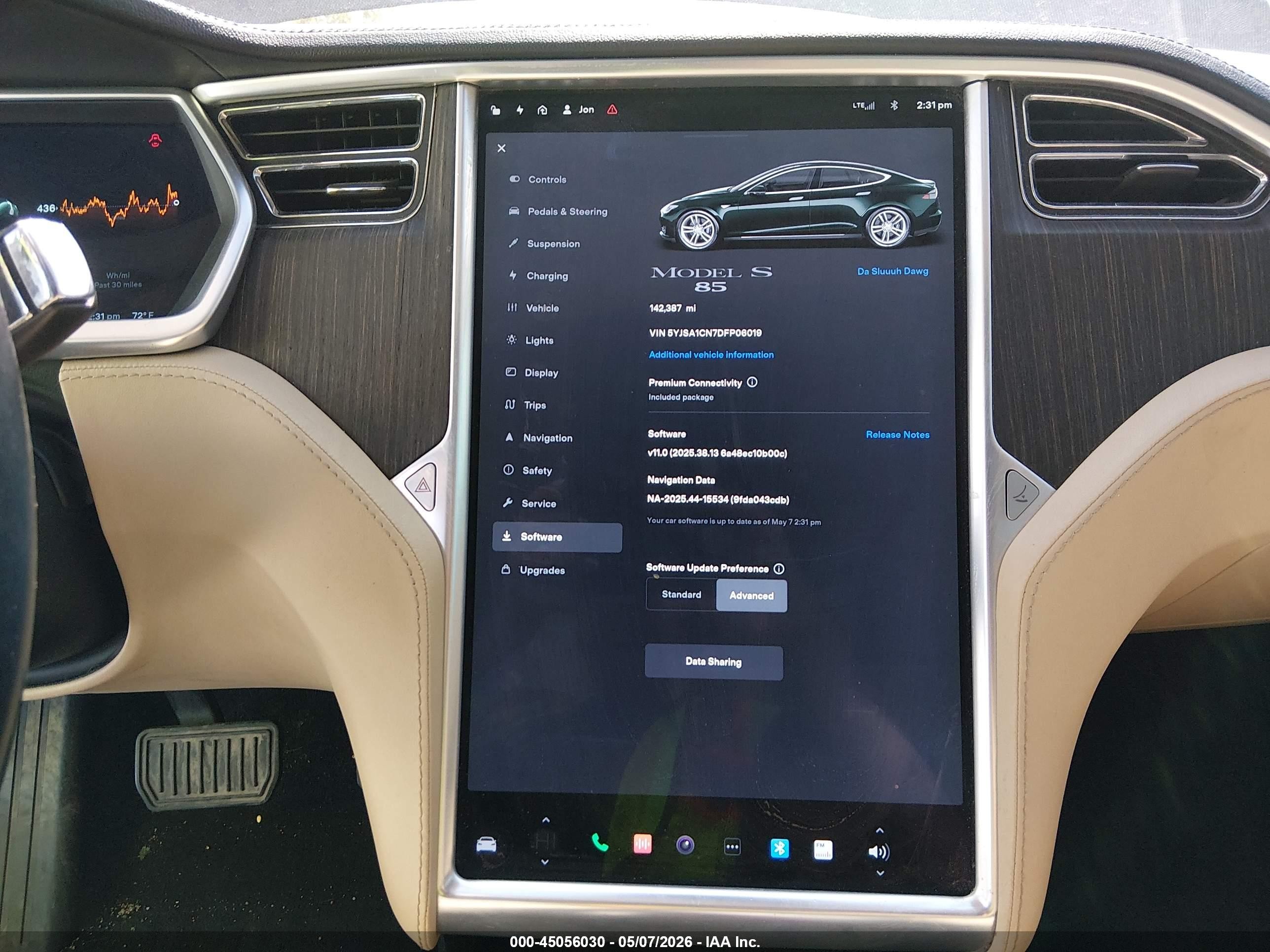 2013 Tesla Model S   Green vin: 5YJSA1CN7DFP06019