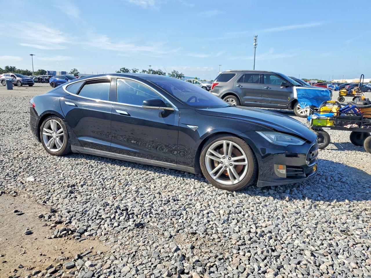 2013 Tesla Model S Black vin: 5YJSA1CN7DFP12290