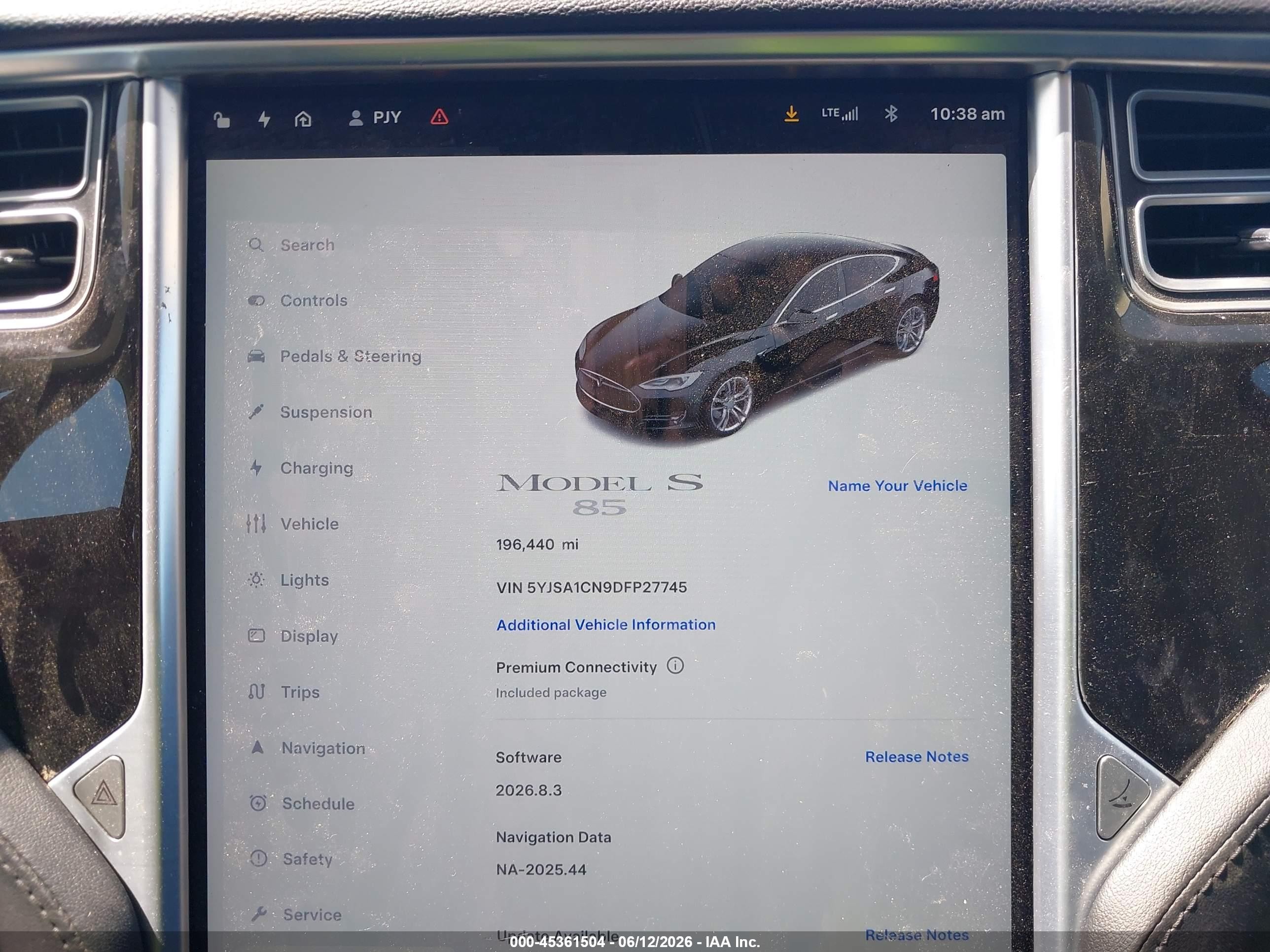 2013 Tesla Model S Black vin: 5YJSA1CN9DFP27745