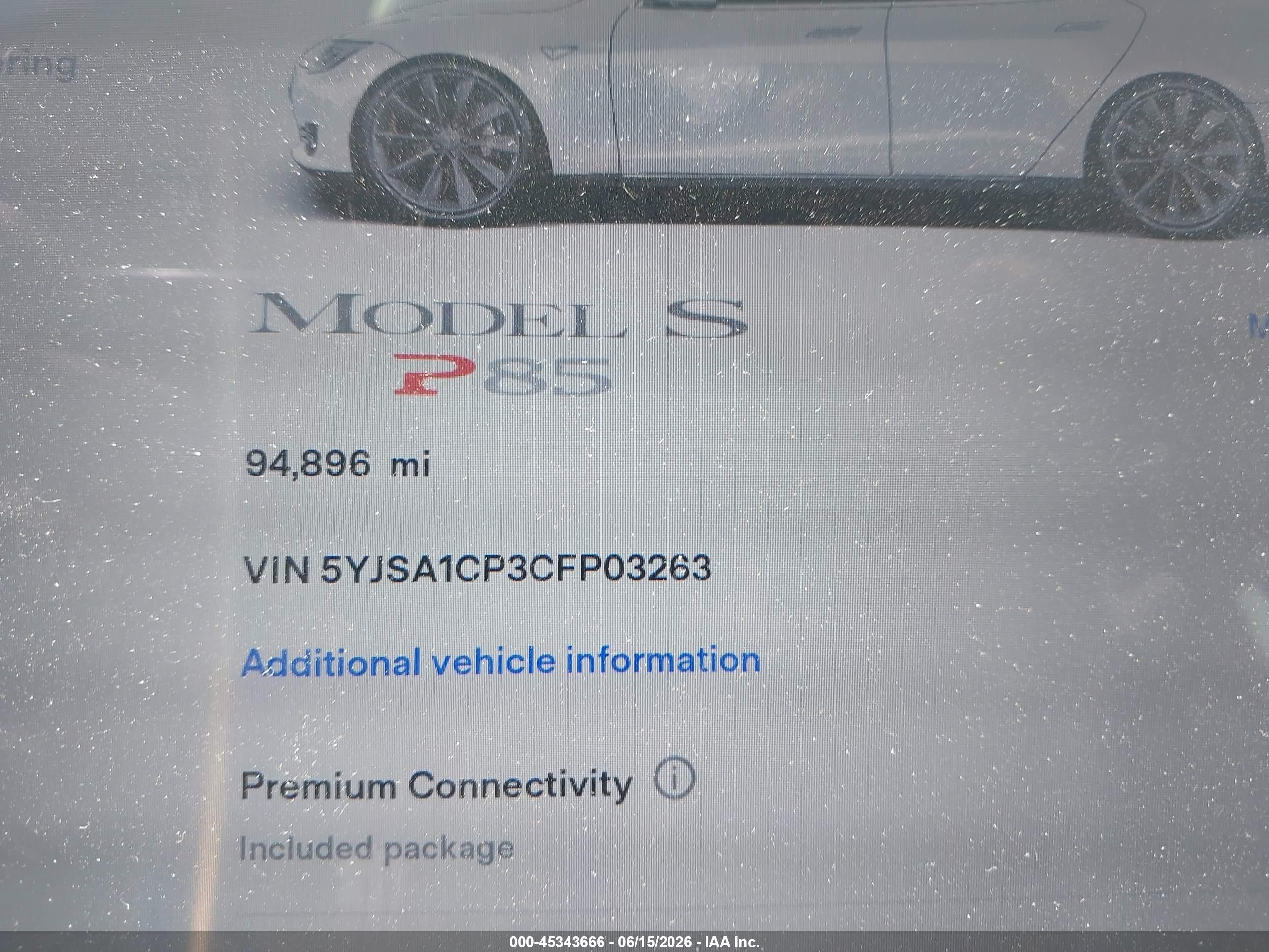 2012 Tesla Model S Performance/signature Performance White vin: 5YJSA1CP3CFP03263
