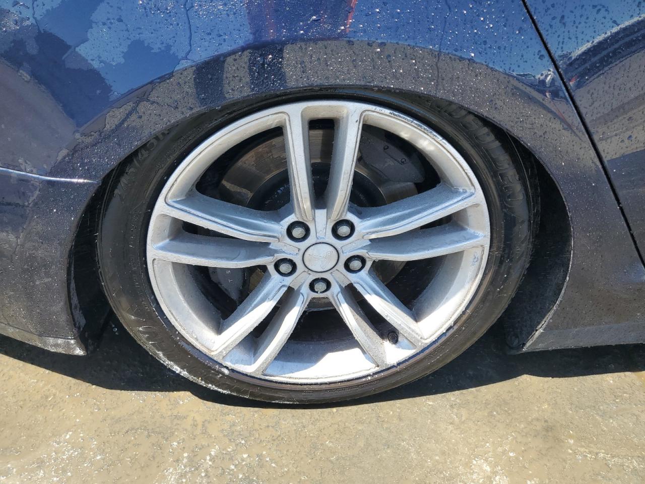 2013 Tesla Model S Blue vin: 5YJSA1CP4DFP25743 Damage: Right Rear Wheel, Curb Rash, > 12 Inches