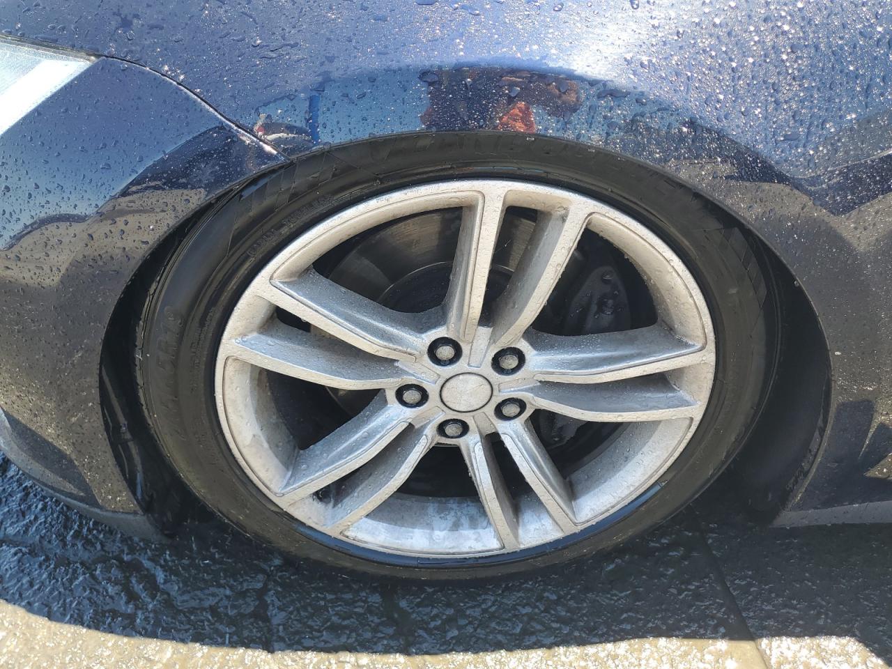 2013 Tesla Model S Blue vin: 5YJSA1CP4DFP25743 Damage: Left Front Wheel, Curb Rash, 8 To 9 Inches
