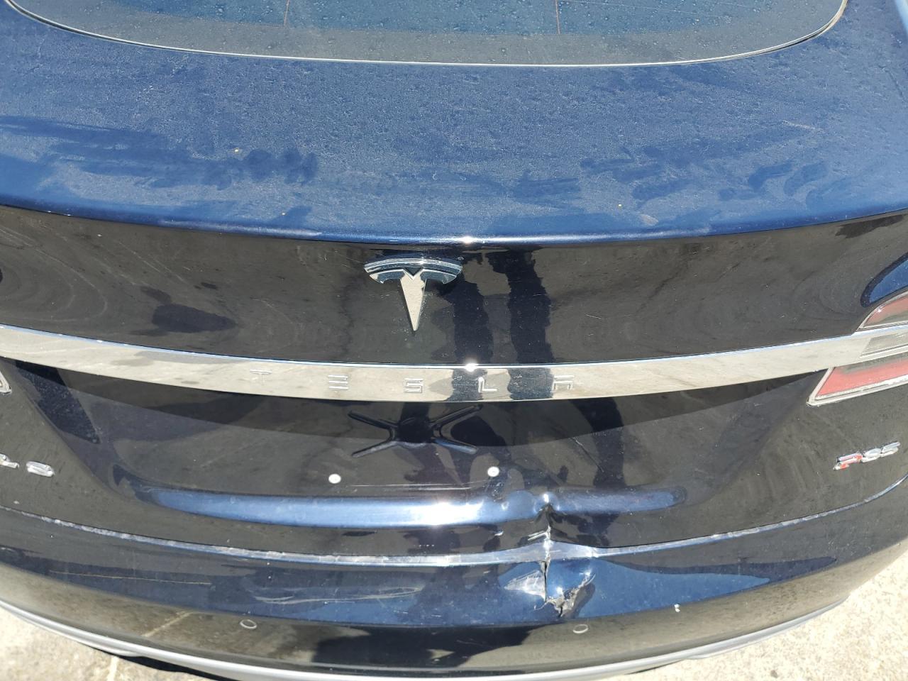 2013 Tesla Model S Blue vin: 5YJSA1CP4DFP25743 Damage: Deck Lid, Severe Damage, Replacement Required
