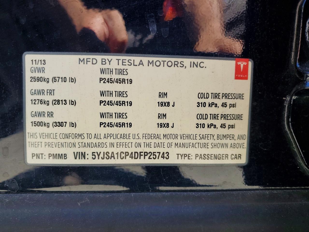 2013 Tesla Model S Blue vin: 5YJSA1CP4DFP25743