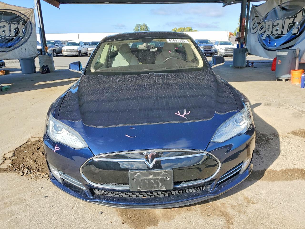2013 Tesla Model S Blue vin: 5YJSA1CP7DFP07205