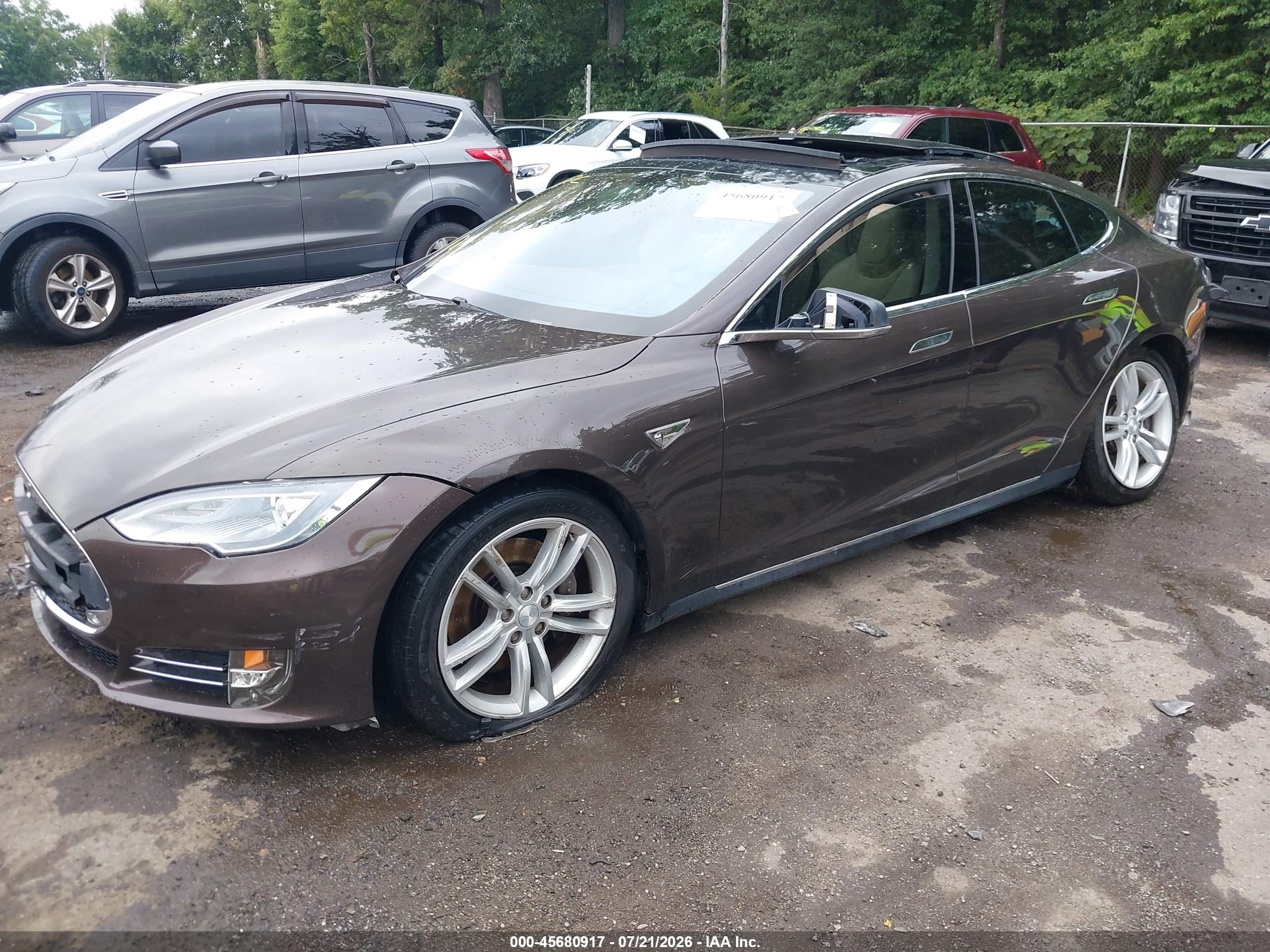 2013 Tesla Model S Performance Brown vin: 5YJSA1CP8DFP09903