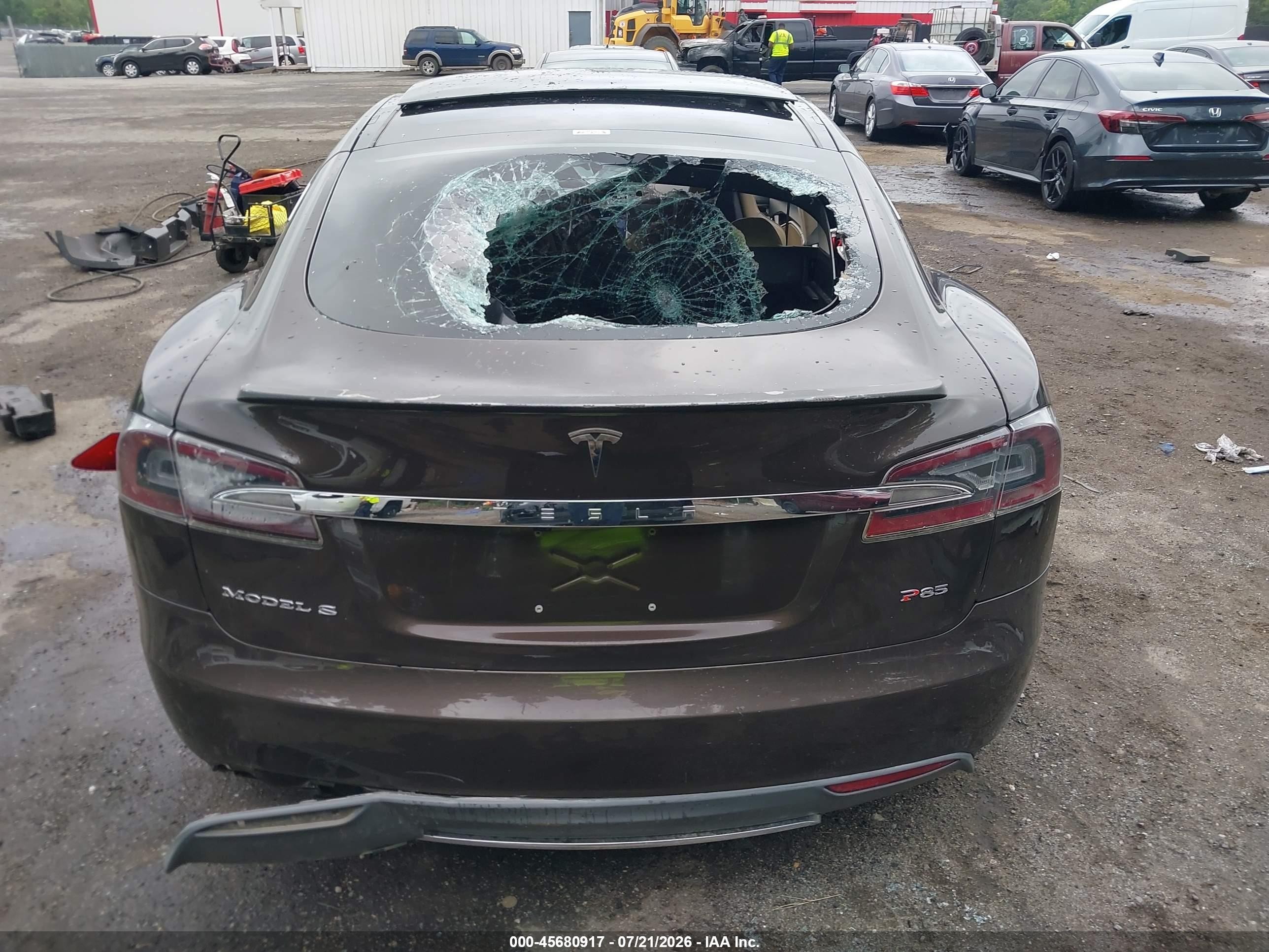 2013 Tesla Model S Performance Brown vin: 5YJSA1CP8DFP09903