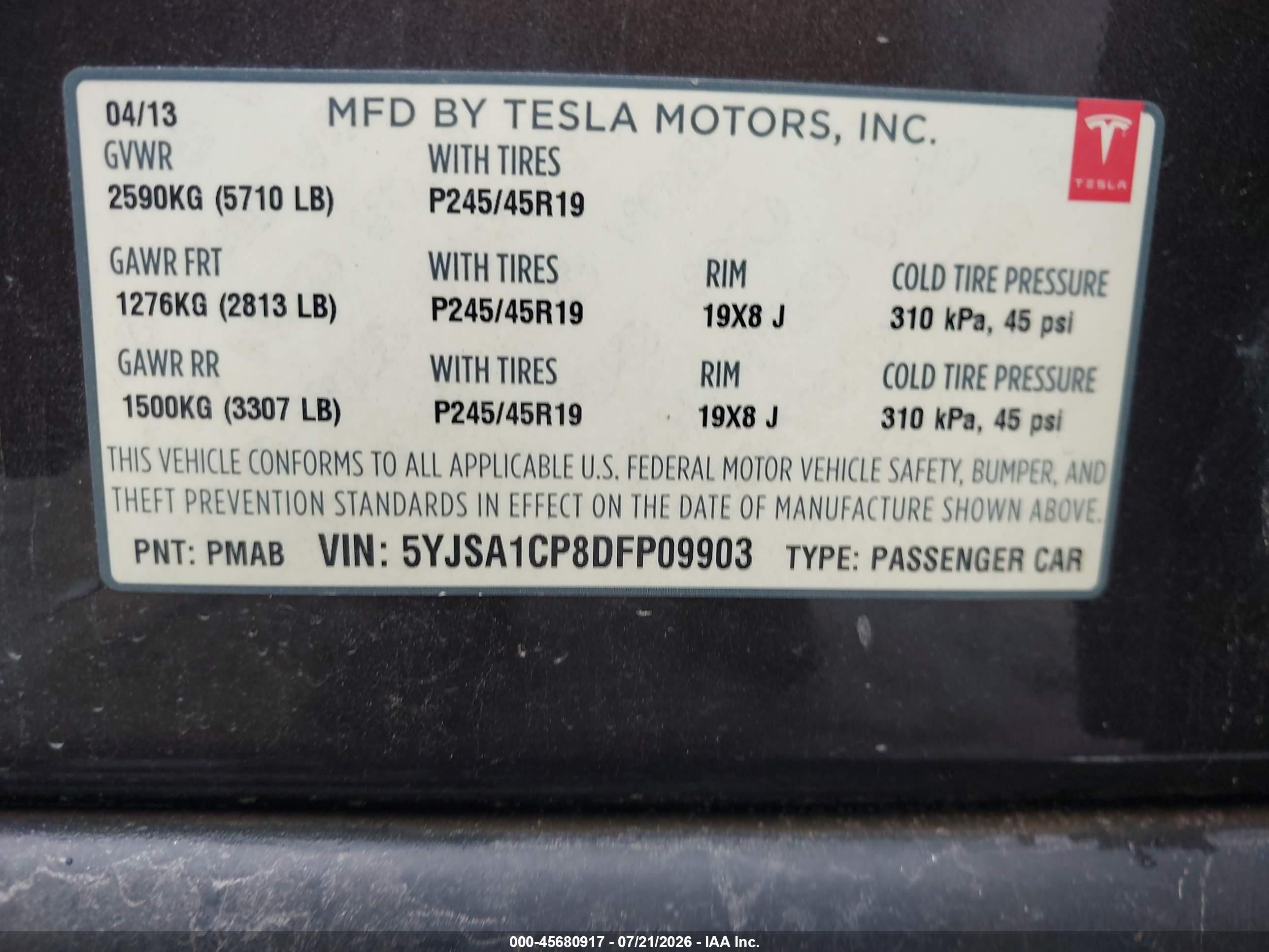 2013 Tesla Model S Performance Brown vin: 5YJSA1CP8DFP09903