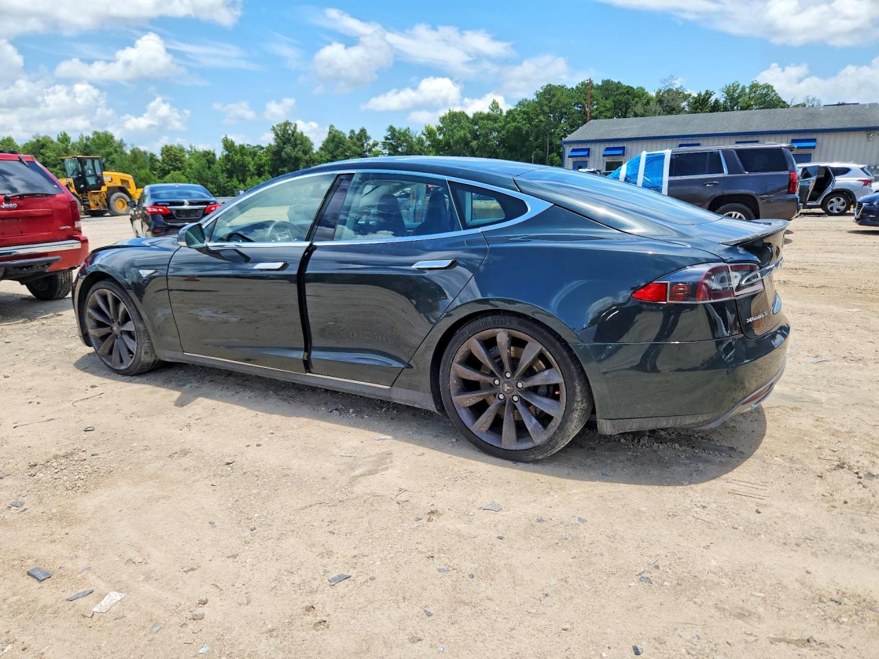 2013 Tesla Model S Green vin: 5YJSA1CPXDFP10826