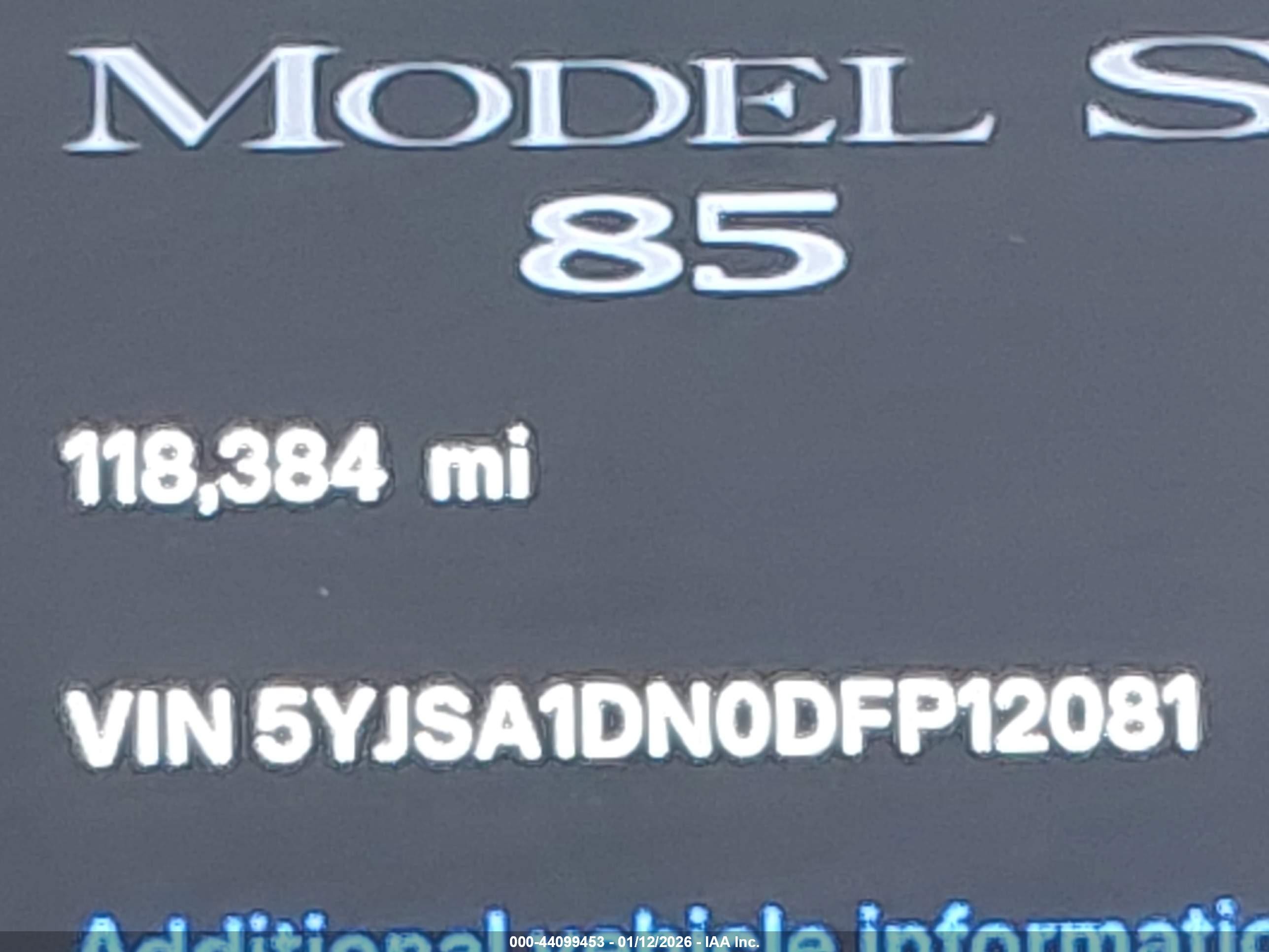 2013 Tesla Model S   Black vin: 5YJSA1DN0DFP12081
