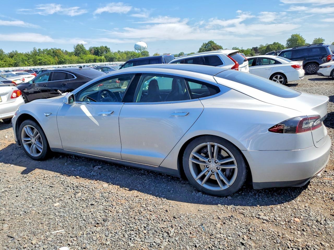 2012 Tesla Model S Silver vin: 5YJSA1DN8CFP02395