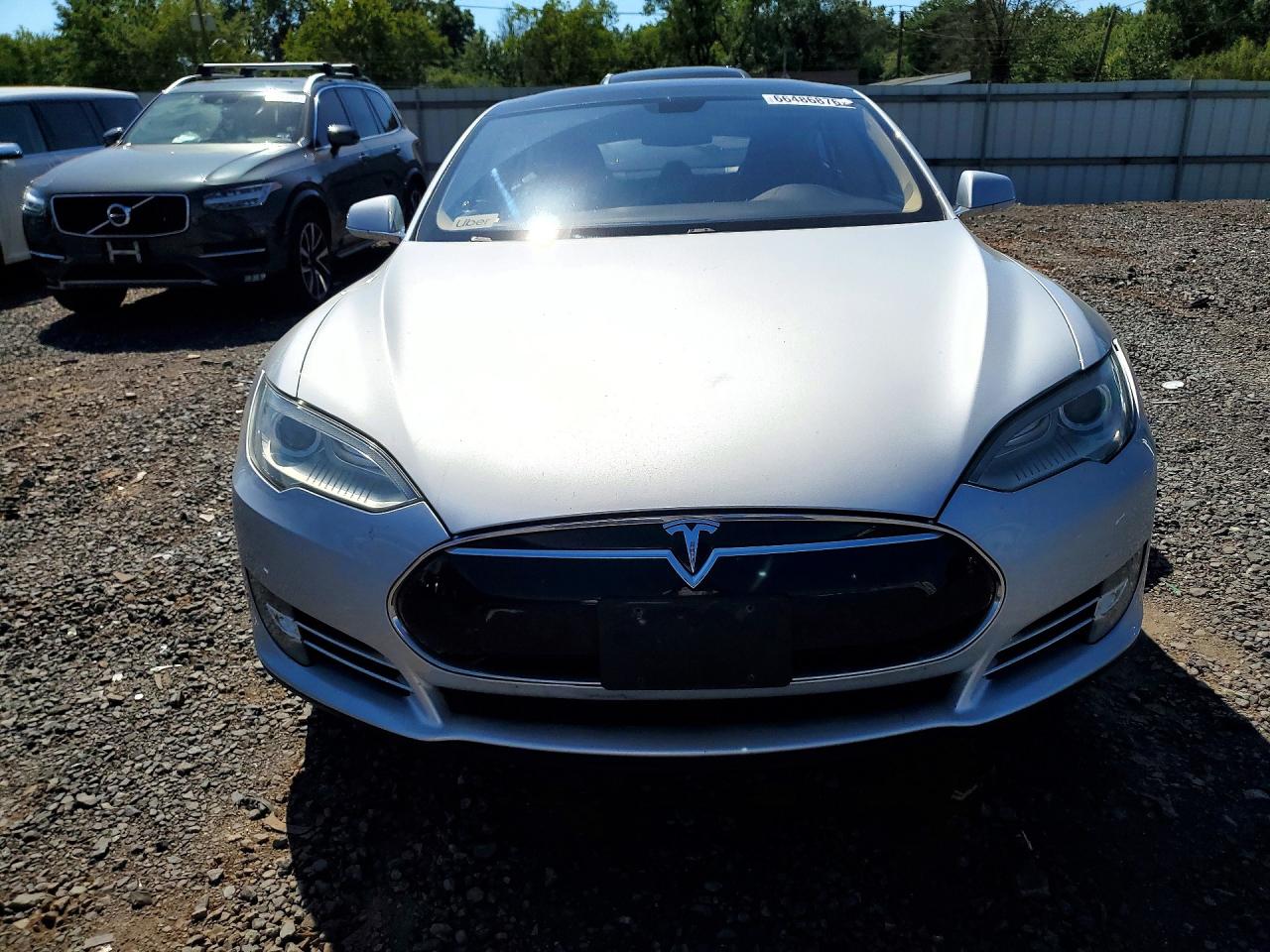 2012 Tesla Model S Silver vin: 5YJSA1DN8CFP02395