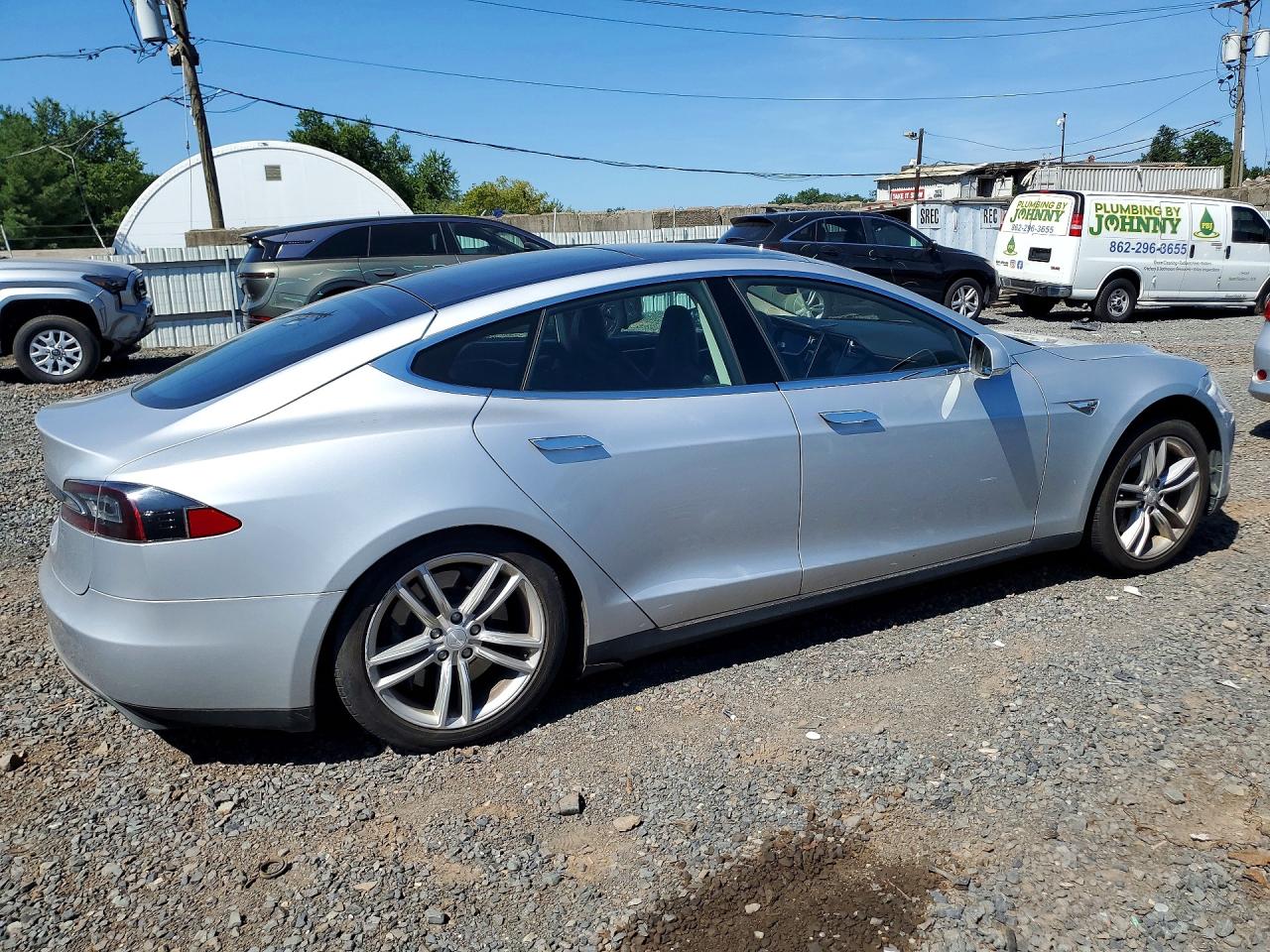 2012 Tesla Model S Silver vin: 5YJSA1DN8CFP02395