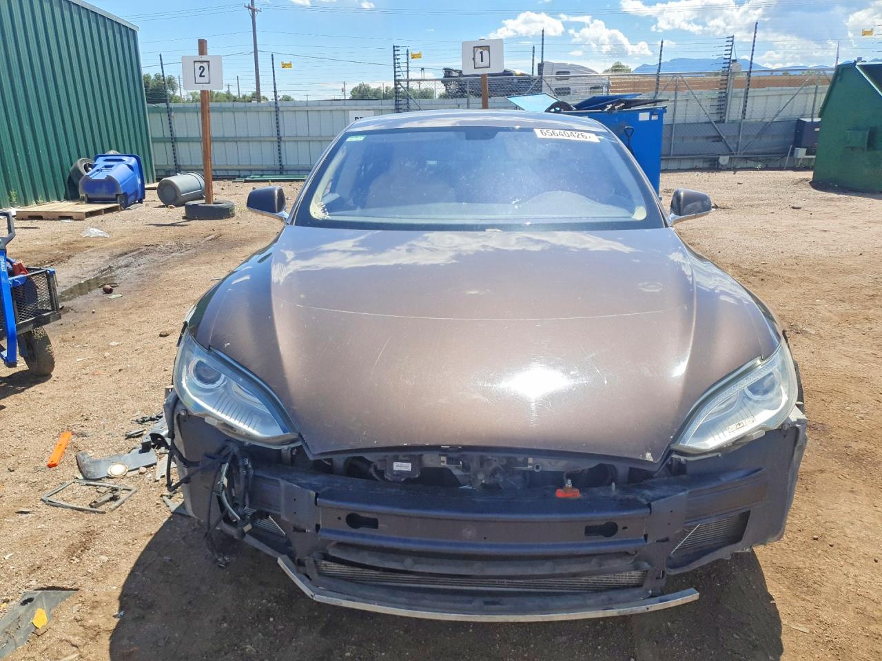 2013 Tesla Model S Brown vin: 5YJSA1DNXDFP06823