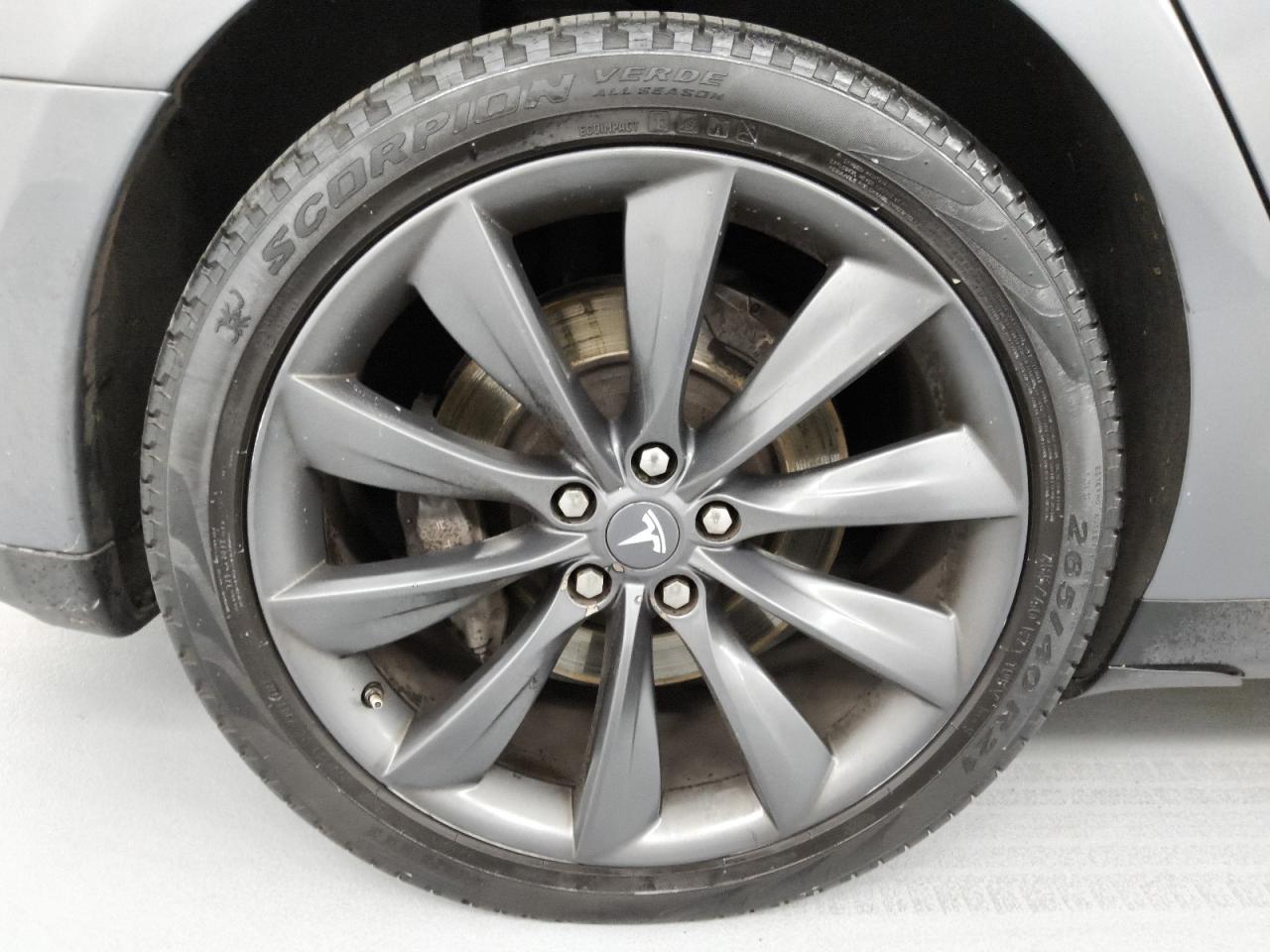 2013 Tesla Model S Gray vin: 5YJSA1DP0DFP16312 Damage: Right Rear Wheel, Curb Rash, > 12 Inches
