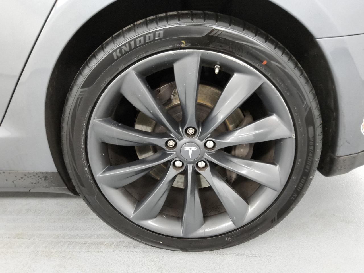 2013 Tesla Model S Gray vin: 5YJSA1DP0DFP16312 Damage: Left Rear Wheel, Curb Rash, > 12 Inches