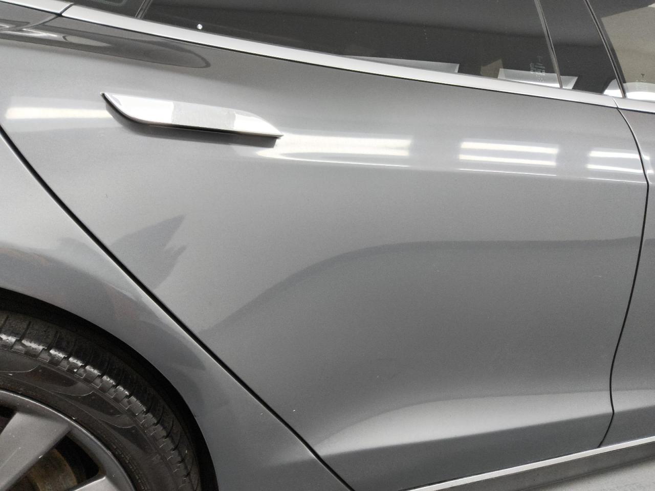 2013 Tesla Model S Gray vin: 5YJSA1DP0DFP16312 Damage: Right Rear Door, Dent(S) W/ Paint Dmg, 2 To 3 Inches