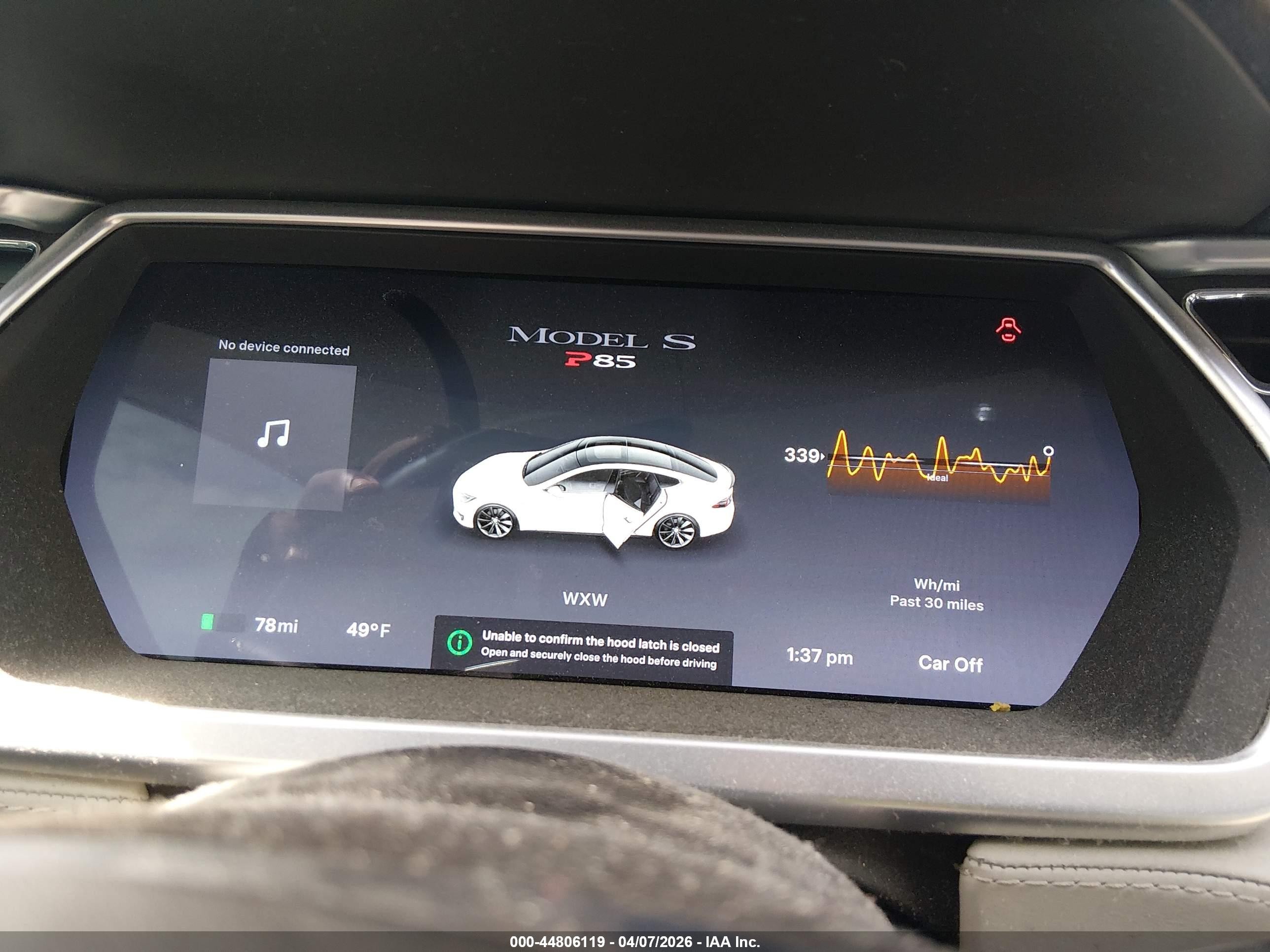 2013 Tesla Model S Performance White vin: 5YJSA1DP1DFP05853