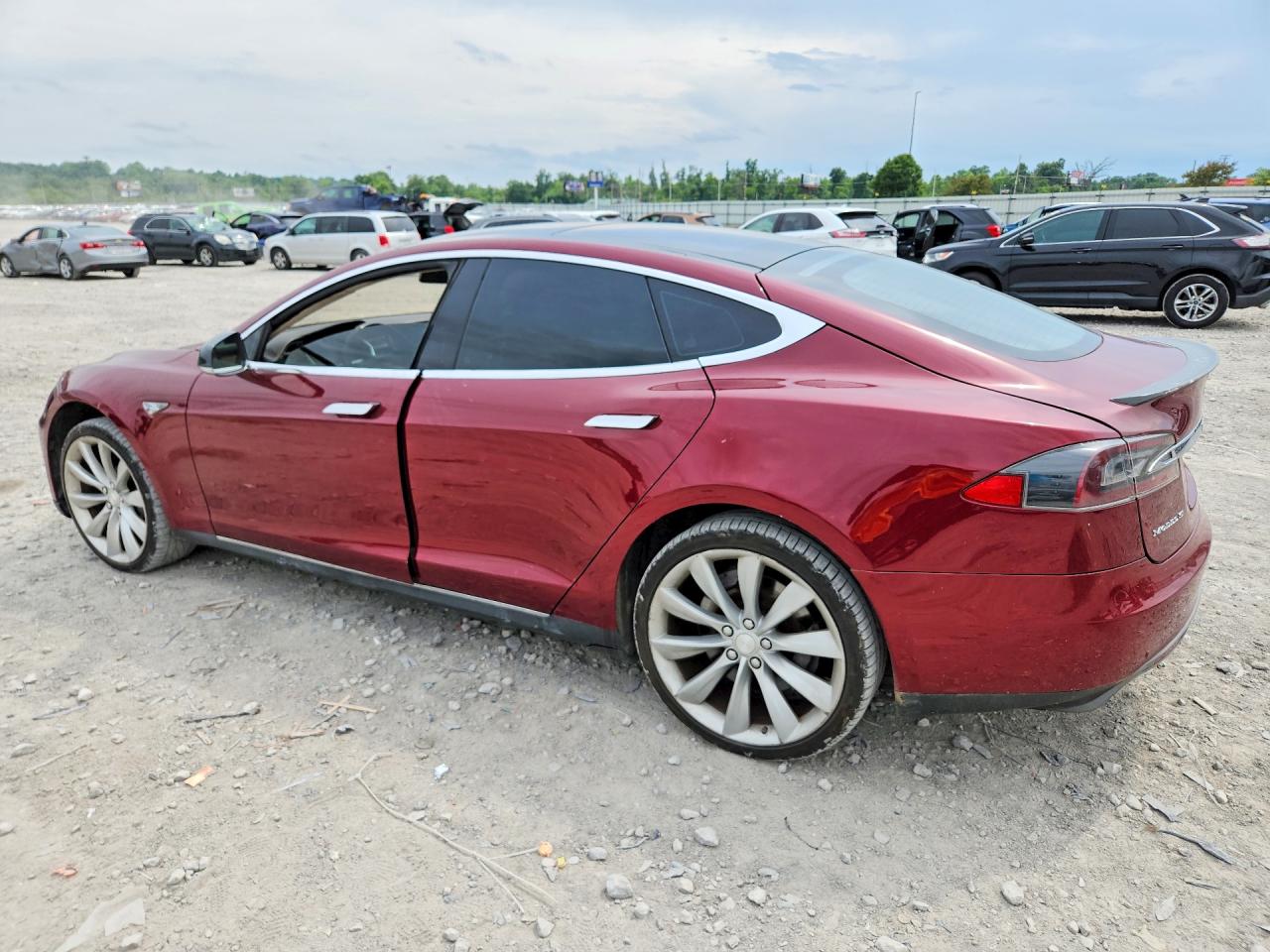 2012 Tesla Model S Maroon vin: 5YJSA1DP6CFS00227