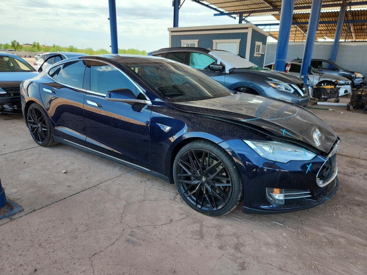 2013 Tesla Model S Blue vin: 5YJSA1DP6DFP04598