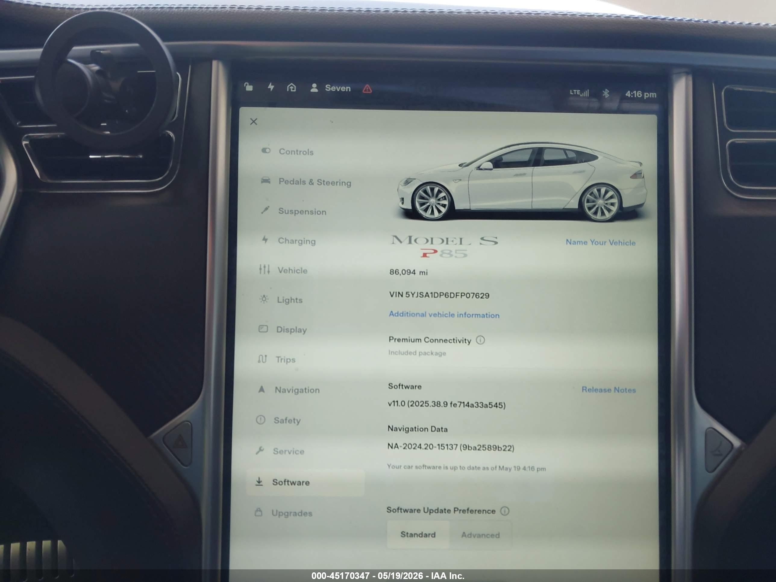 2013 Tesla Model S Performance White vin: 5YJSA1DP6DFP07629