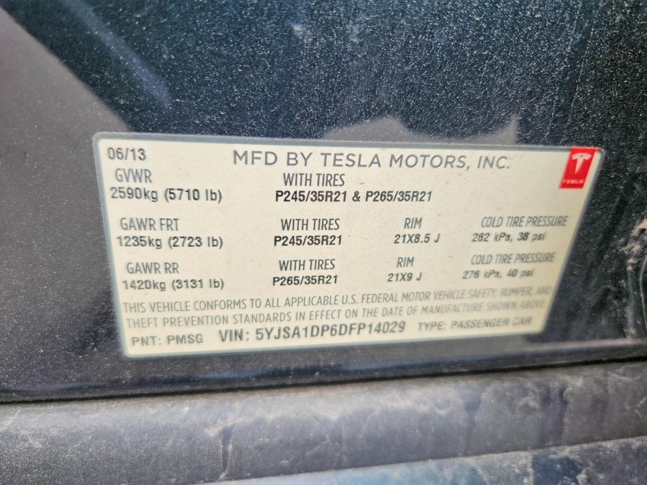 2013 Tesla Model S Black vin: 5YJSA1DP6DFP14029