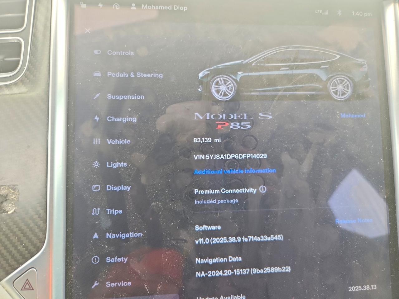 2013 Tesla Model S Black vin: 5YJSA1DP6DFP14029