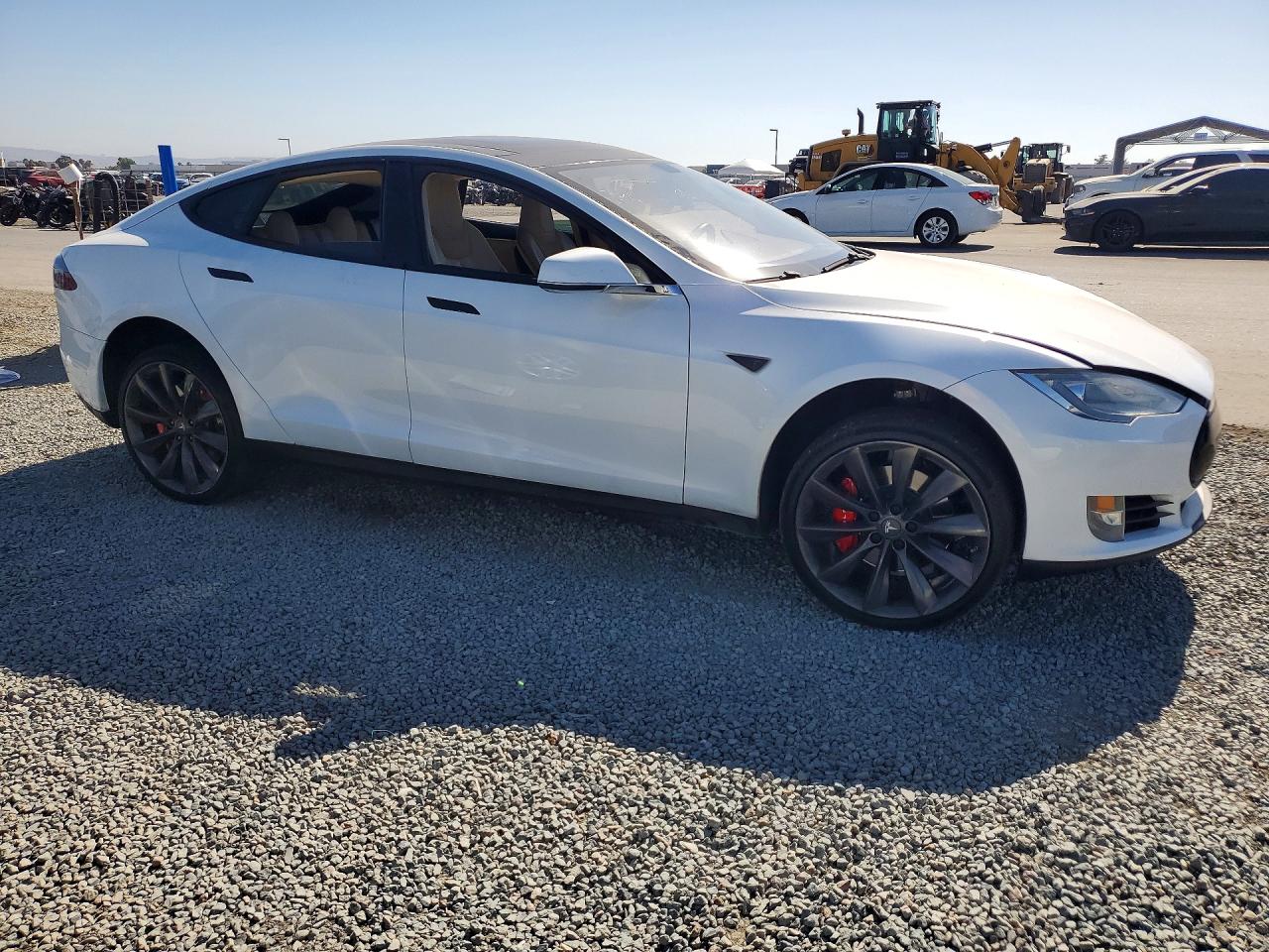 2013 Tesla Model S White vin: 5YJSA1DP9DFP13098