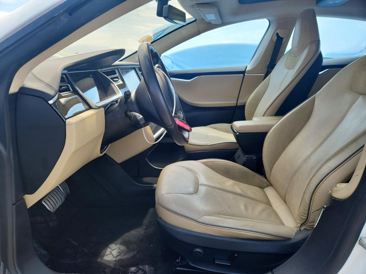 2013 Tesla Model S White vin: 5YJSA1DP9DFP13098