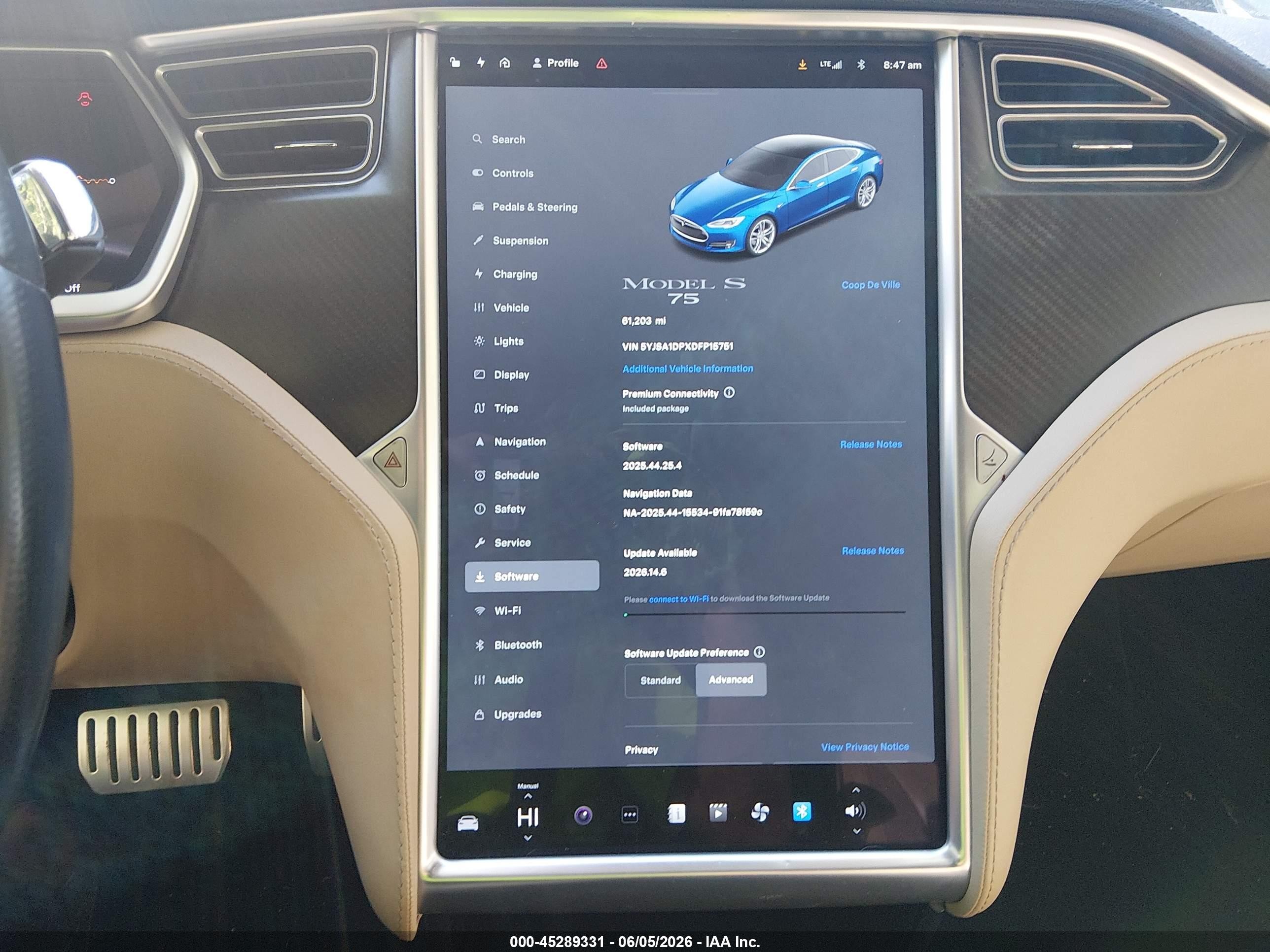 2013 Tesla Model S Performance Dark Blue vin: 5YJSA1DPXDFP15751