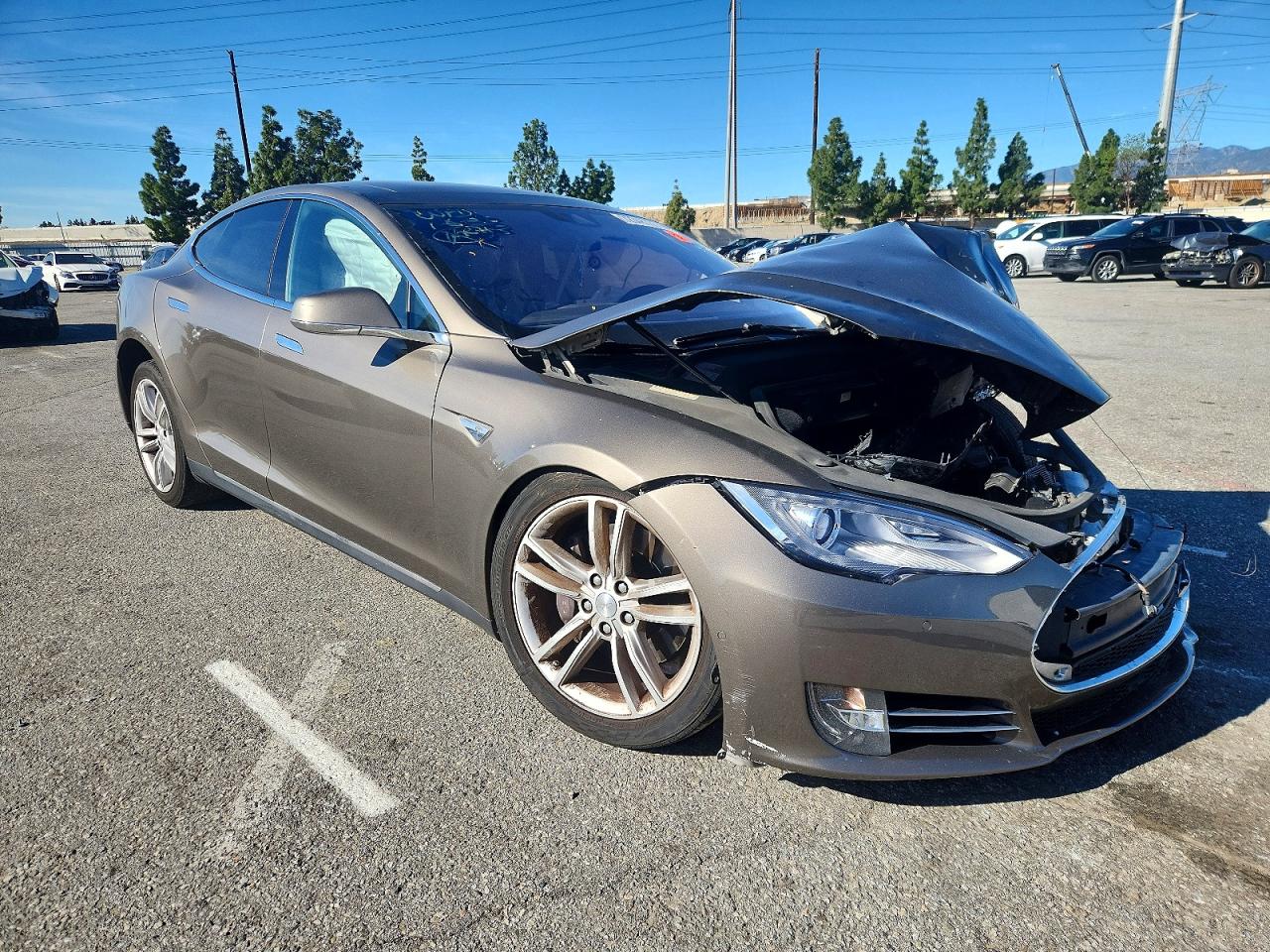 2015 Tesla Model S Tan vin: 5YJSA1E13FF109690