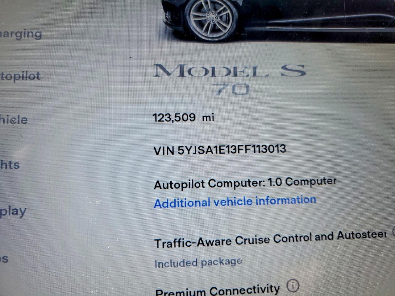 2015 Tesla Model S Black vin: 5YJSA1E13FF113013