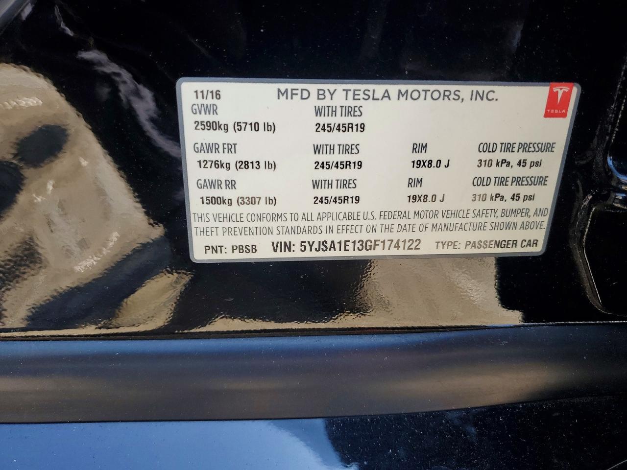 2016 Tesla Model S Фиолетовый vin: 5YJSA1E13GF174122
