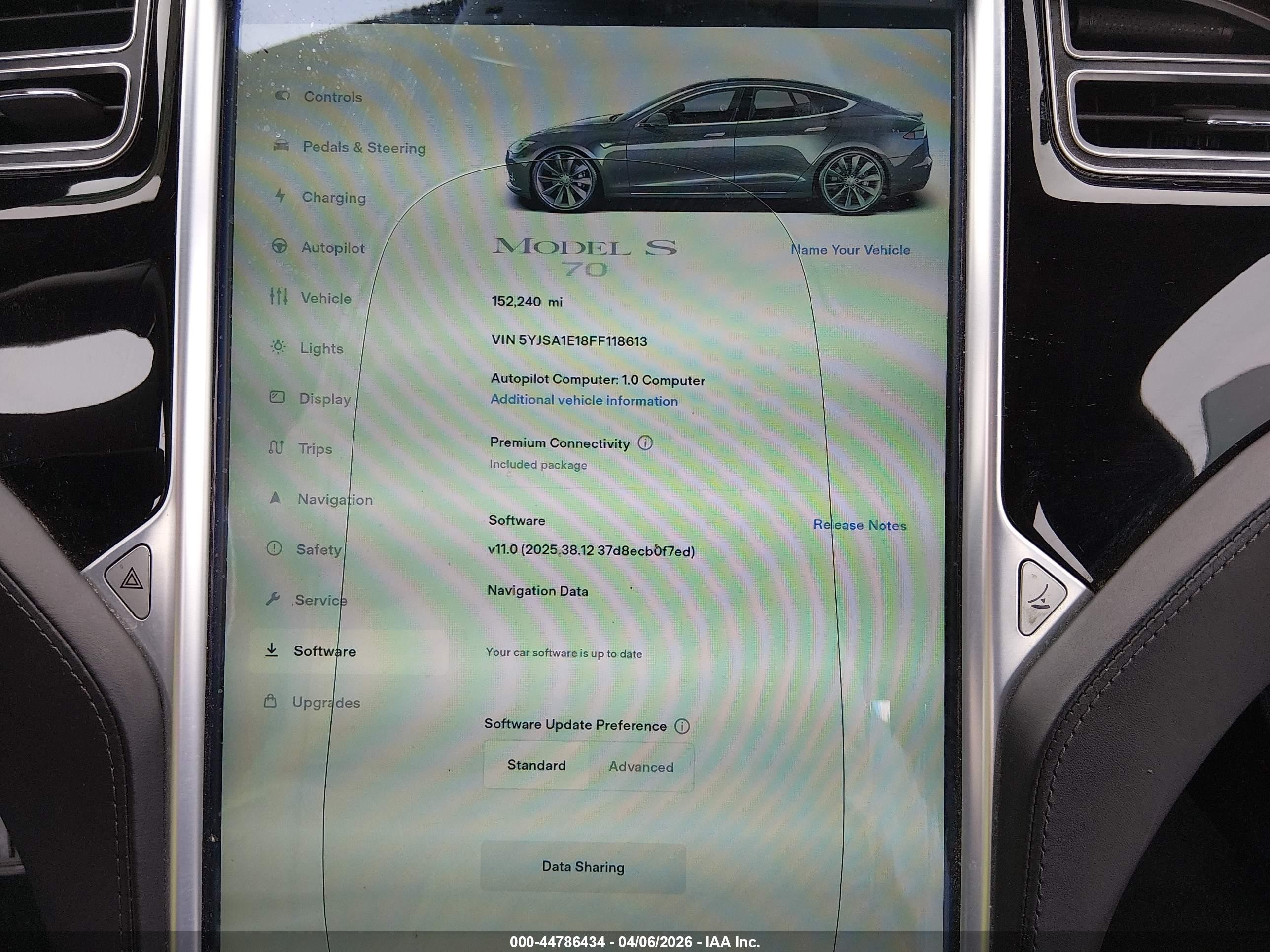 2015 Tesla Model S 60/70/85 Gray vin: 5YJSA1E18FF118613