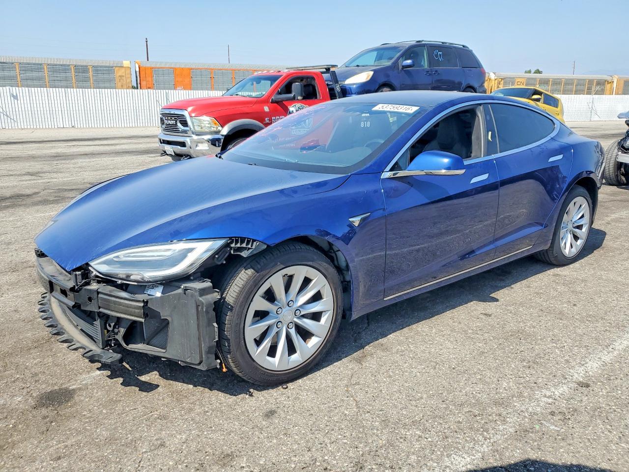 2016 Tesla Model S Blue vin: 5YJSA1E19GF175372