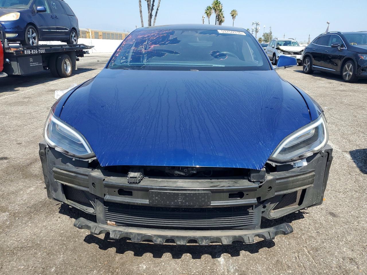 2016 Tesla Model S Blue vin: 5YJSA1E19GF175372