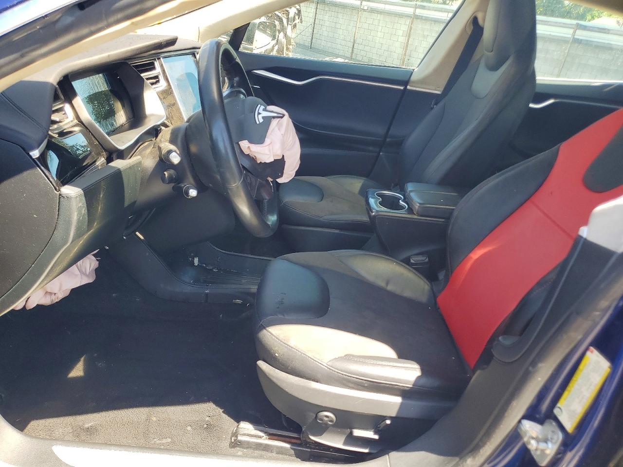 2015 Tesla Model S Blue vin: 5YJSA1E20FF114287