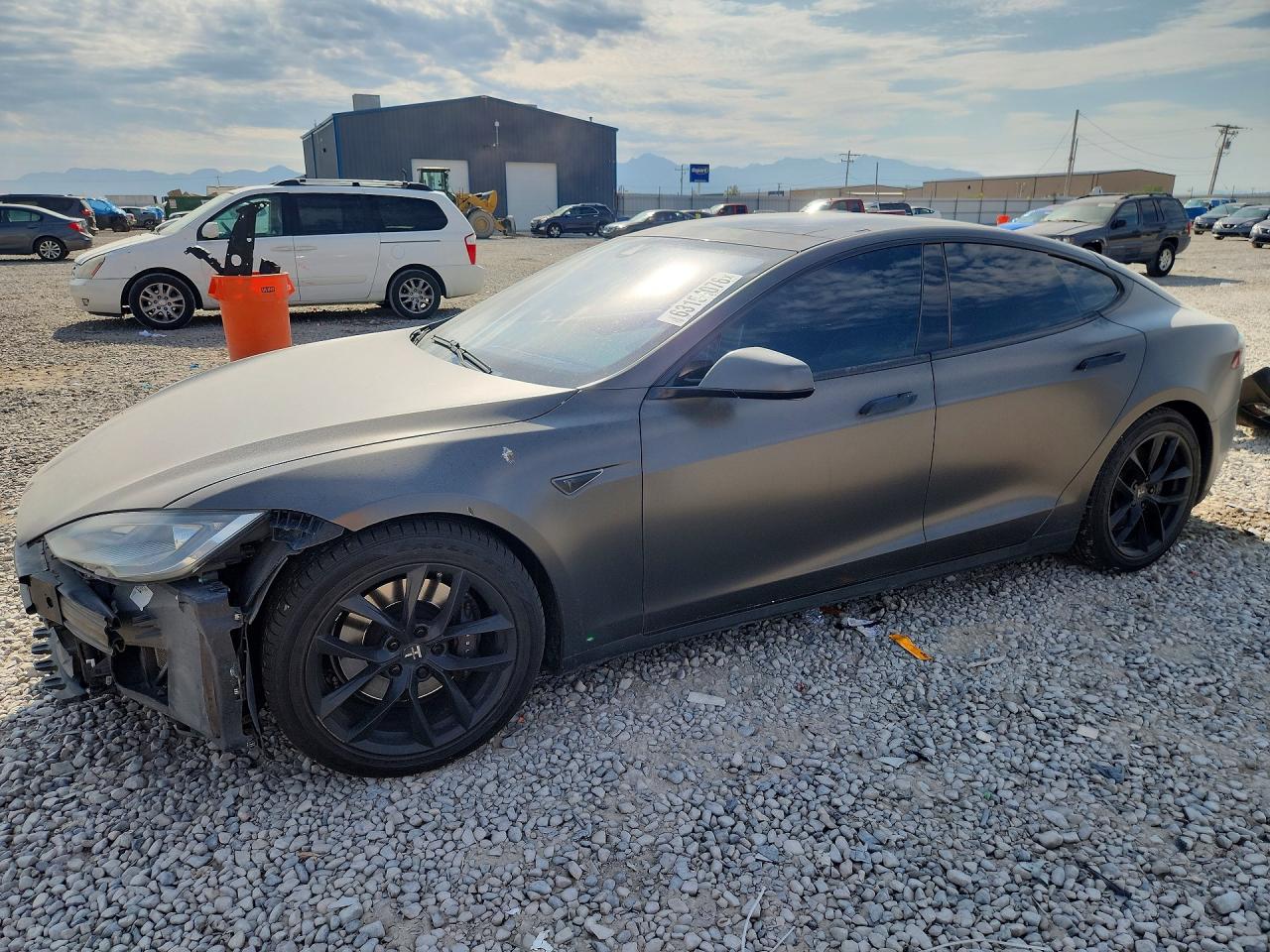 2015 Tesla Model S Gray vin: 5YJSA1E21FF109101