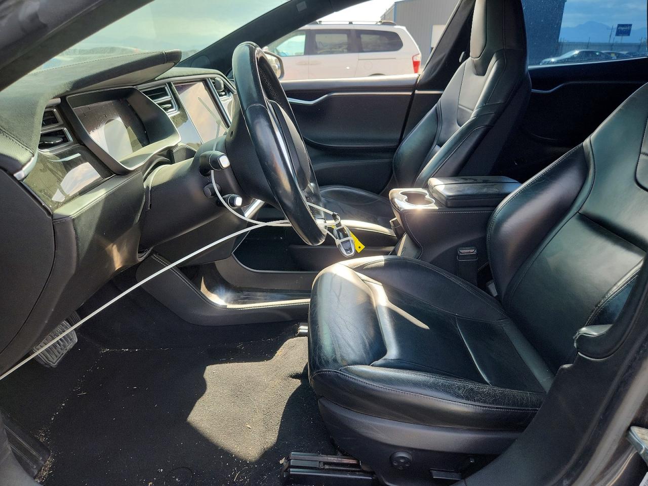 2015 Tesla Model S Gray vin: 5YJSA1E21FF109101
