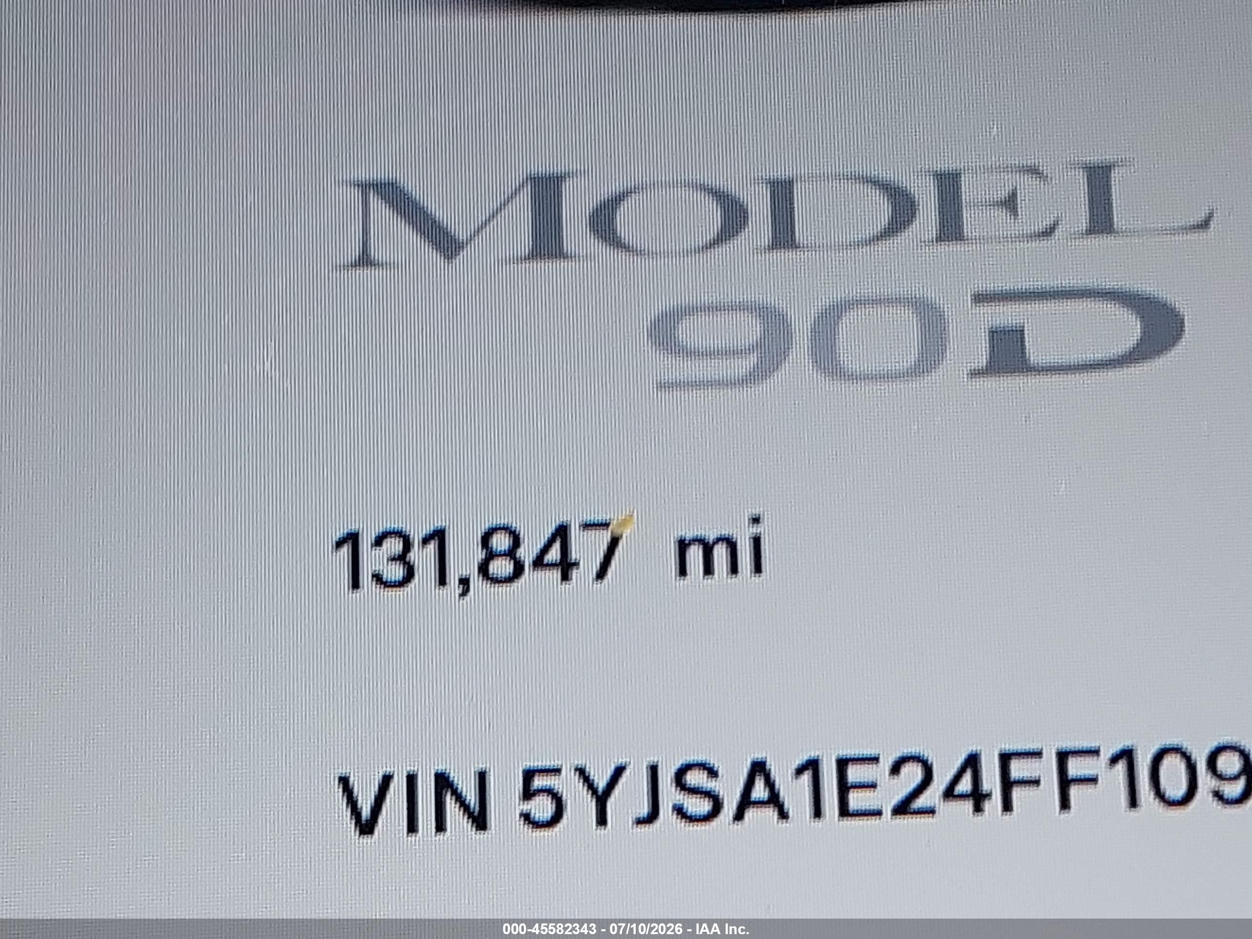 2015 Tesla Model S 70d/85d/p85d White vin: 5YJSA1E24FF109223