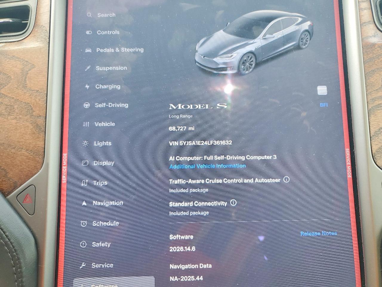 2020 Tesla Model S Серый vin: 5YJSA1E24LF361632