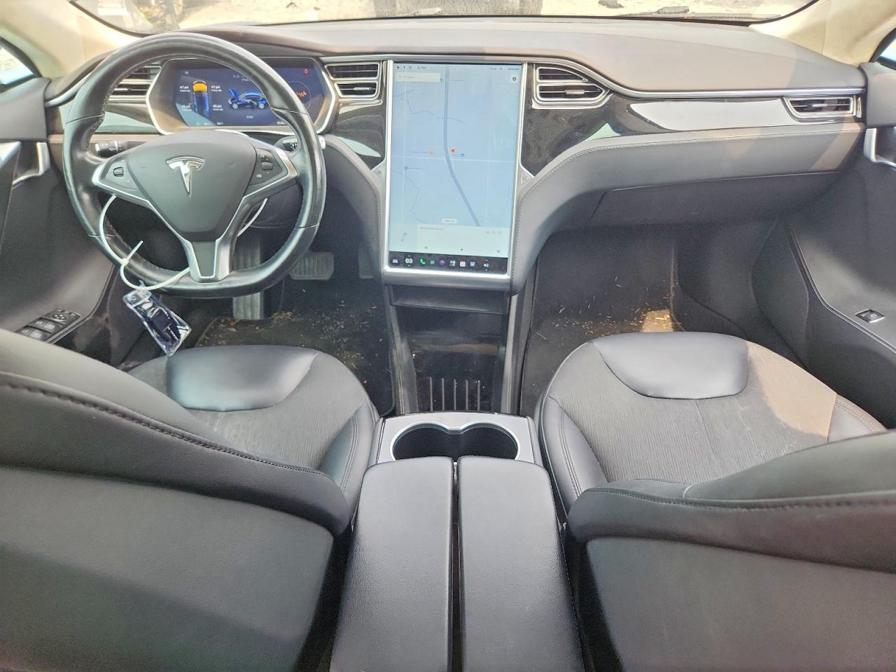 2015 Tesla Model S Blue vin: 5YJSA1E25FF116147