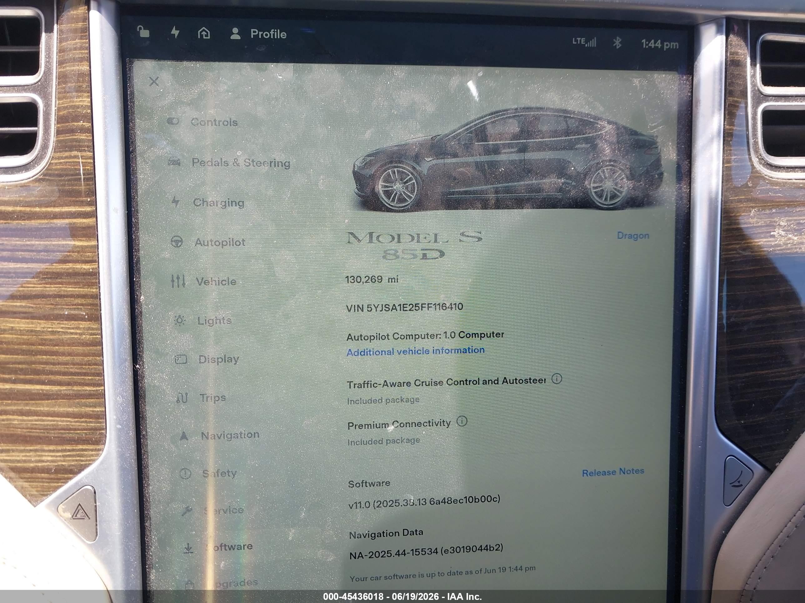 2015 Tesla Model S 70d/85d/p85d Gray vin: 5YJSA1E25FF116410
