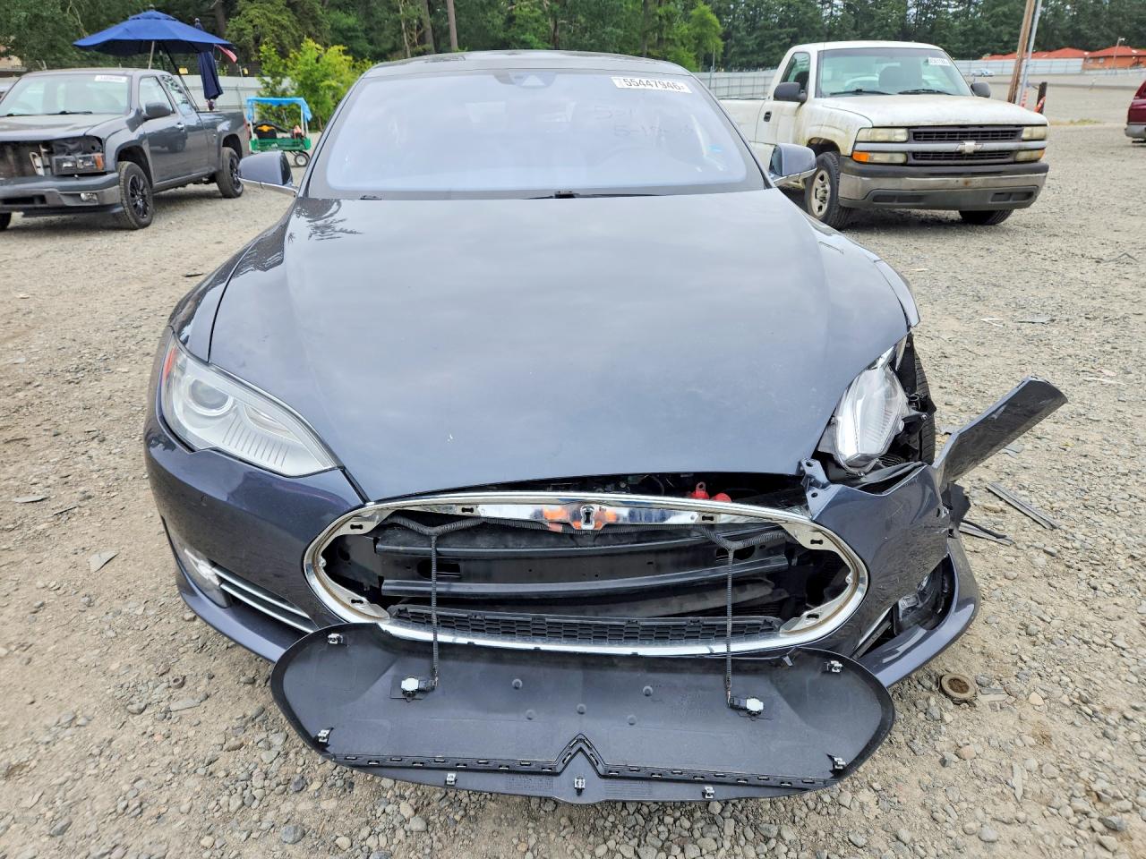 2015 Tesla Model S Gray vin: 5YJSA1E27FF104839