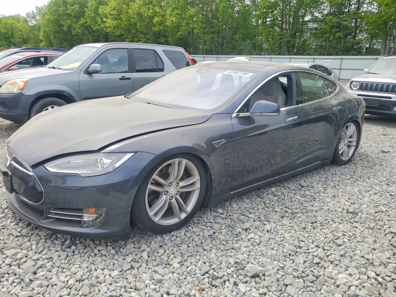 2015 Tesla Model S Gray vin: 5YJSA1E27FF116845