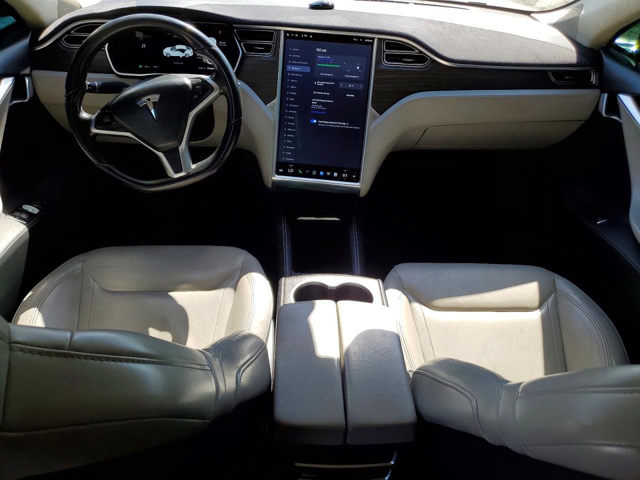 2015 Tesla Model S White vin: 5YJSA1E2XFF103720