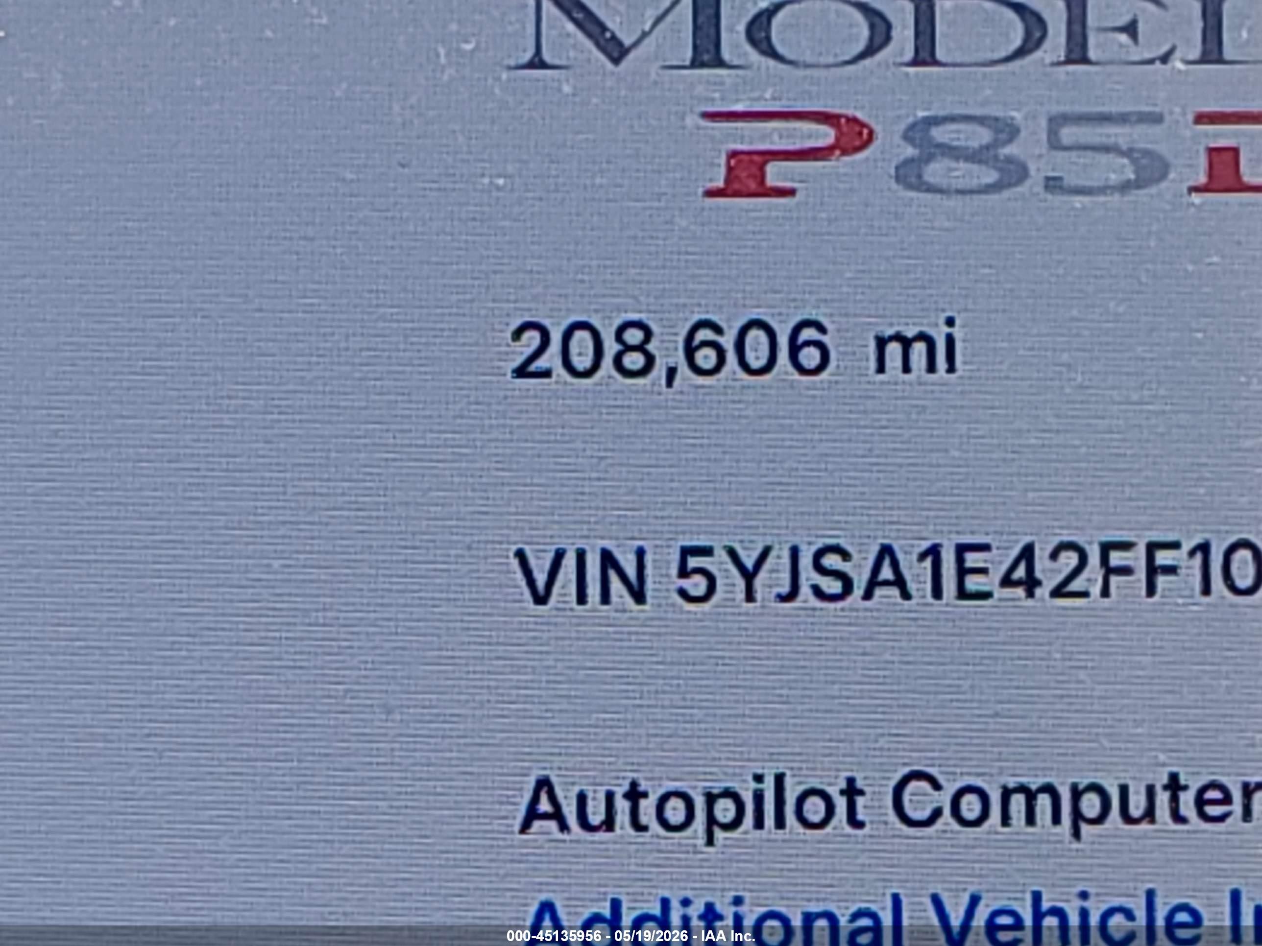 2015 Tesla Model S 85d/p85d Черный vin: 5YJSA1E42FF109139