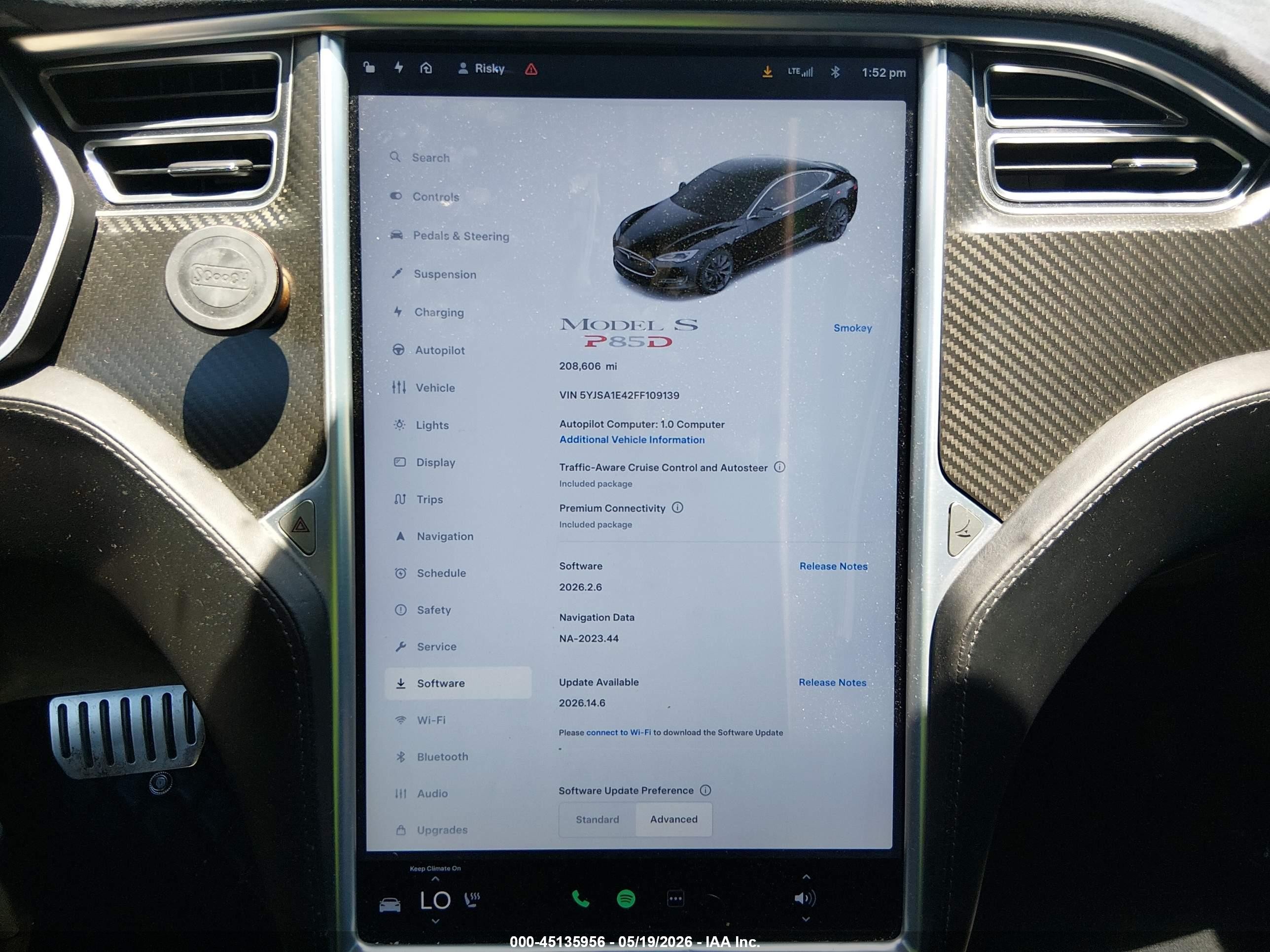 2015 Tesla Model S 85d/p85d Черный vin: 5YJSA1E42FF109139